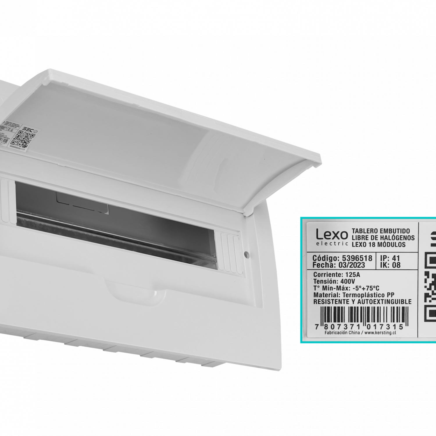 Tablero LEXO Empotrable LSZH 18 Módulos Riel DIN IP41 IK08 Ref 5396518 1