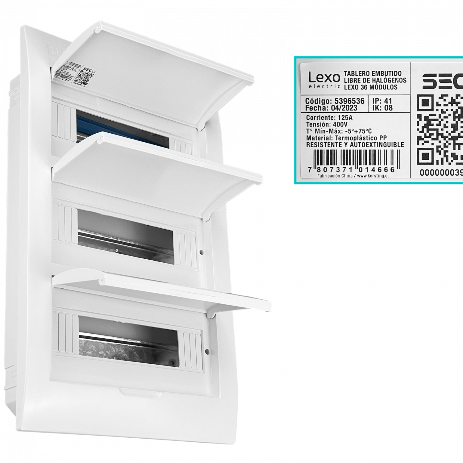 Tablero LEXO Empotrable LSZH 36 Módulos Riel DIN IP41 IK08 Ref 5396536 4