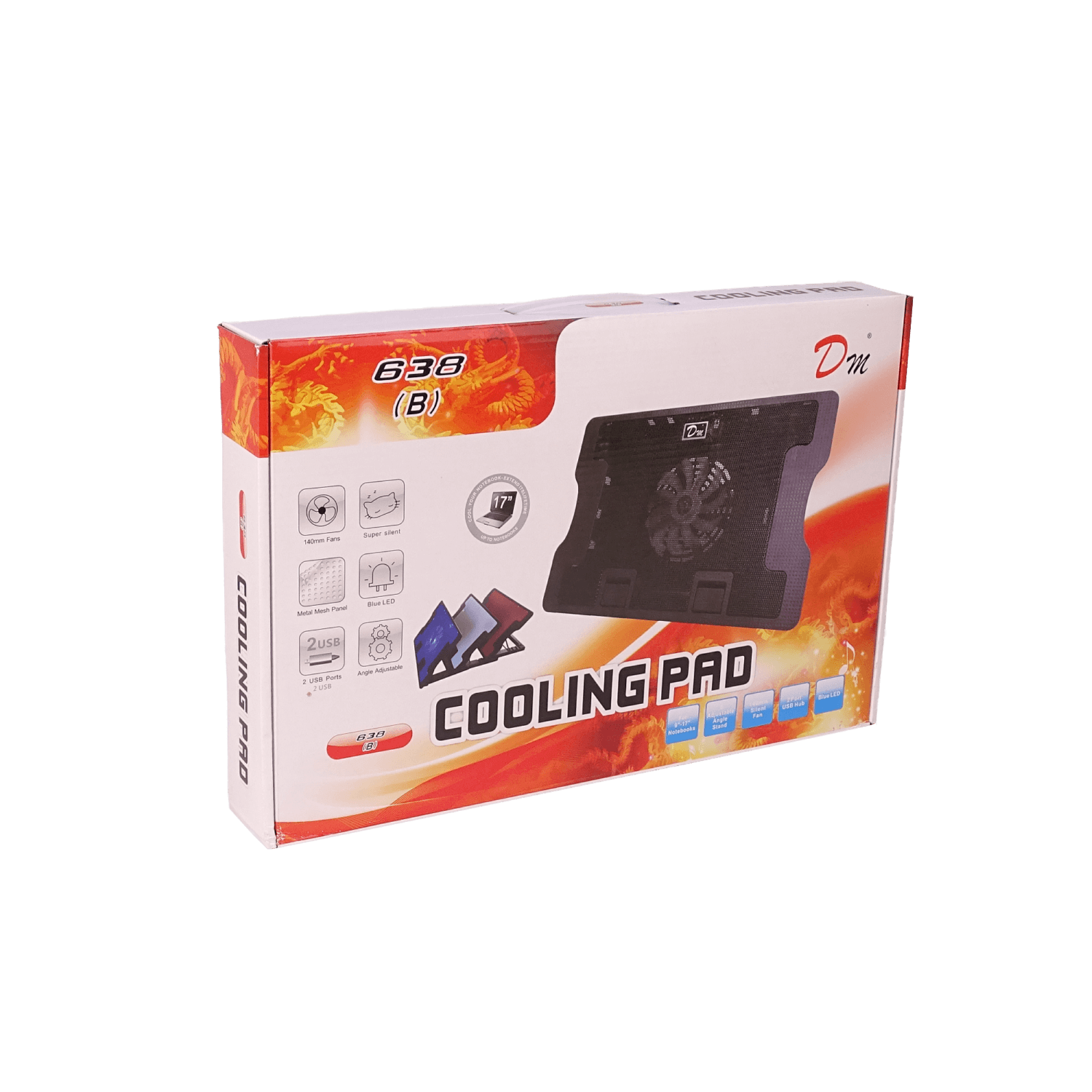 Soporte ajustable con ventilador Negro para Portatil 9