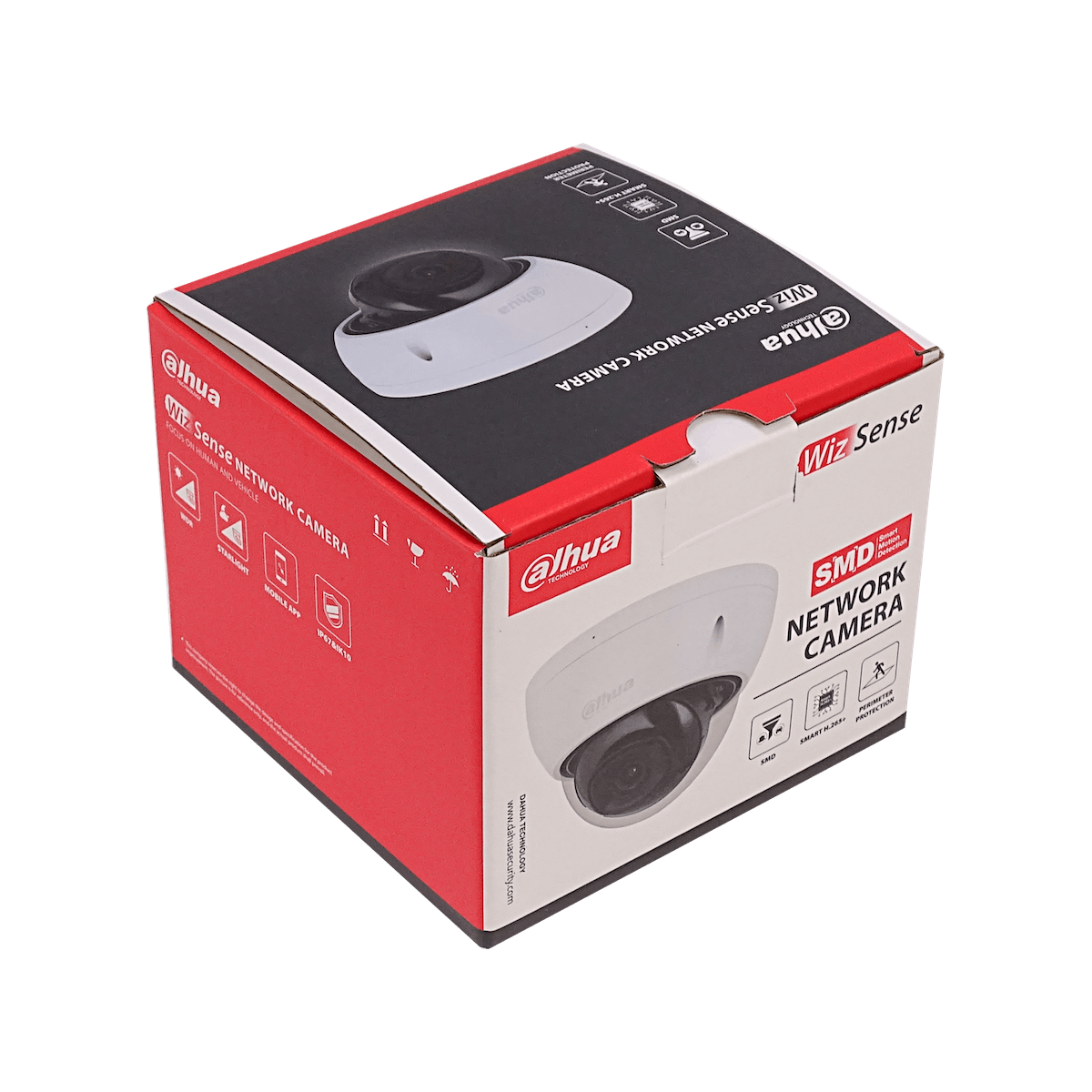 Cámara Domo Dahua 4MP Fijo 2.8mm PoE IR30m IP67 IK10 WizSense 3