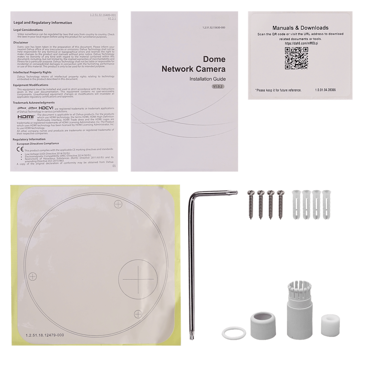 Cámara Domo Dahua 4MP Fijo 2.8mm PoE IR30m IP67 IK10 WizSense 4