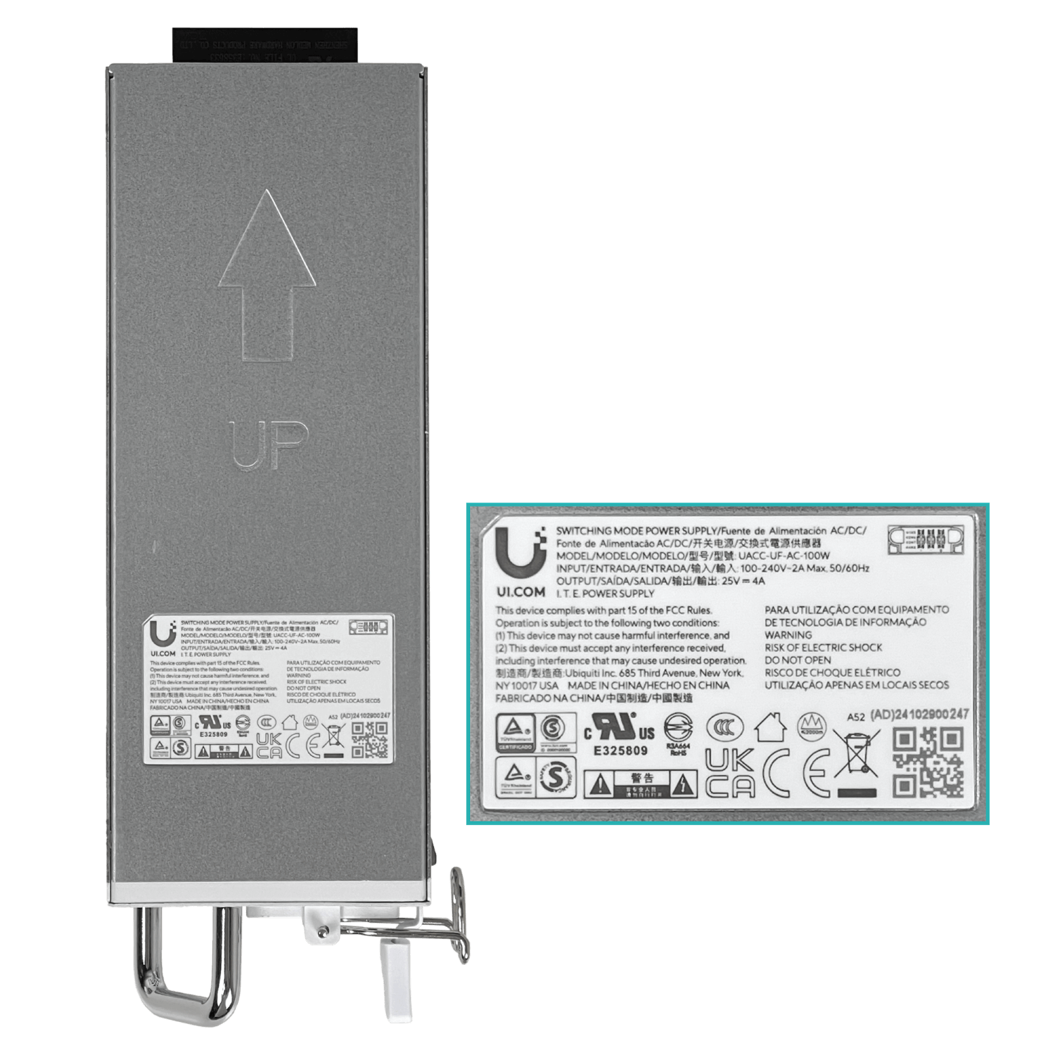 Fuente de Poder AC/DC 100W, Ubiquiti UACC-UF-AC-100W - Metal 5