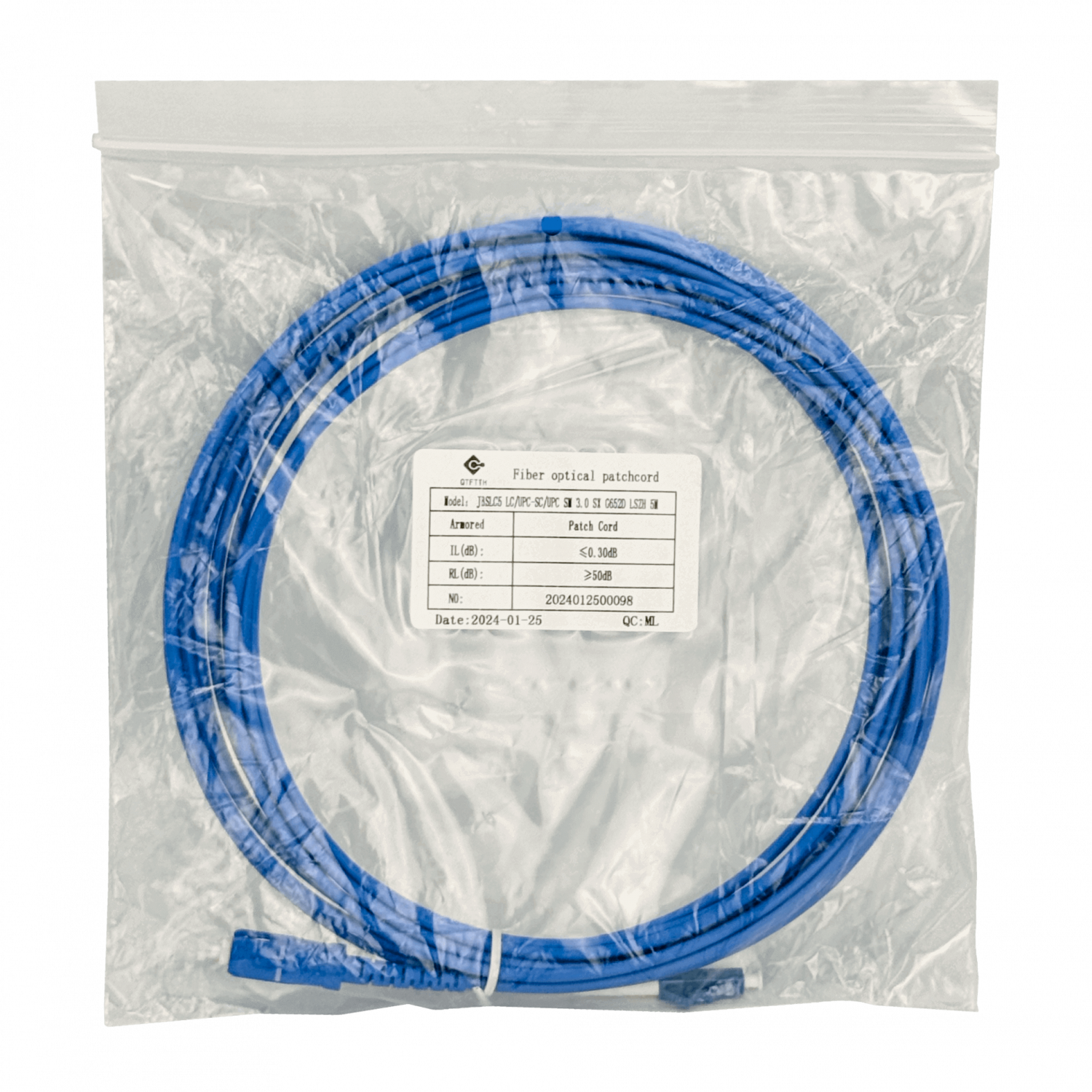 LSZH Blindado 5mt LC-SC SM Simplex Jumper Cable Fibra 3.0mm 9/125um 1