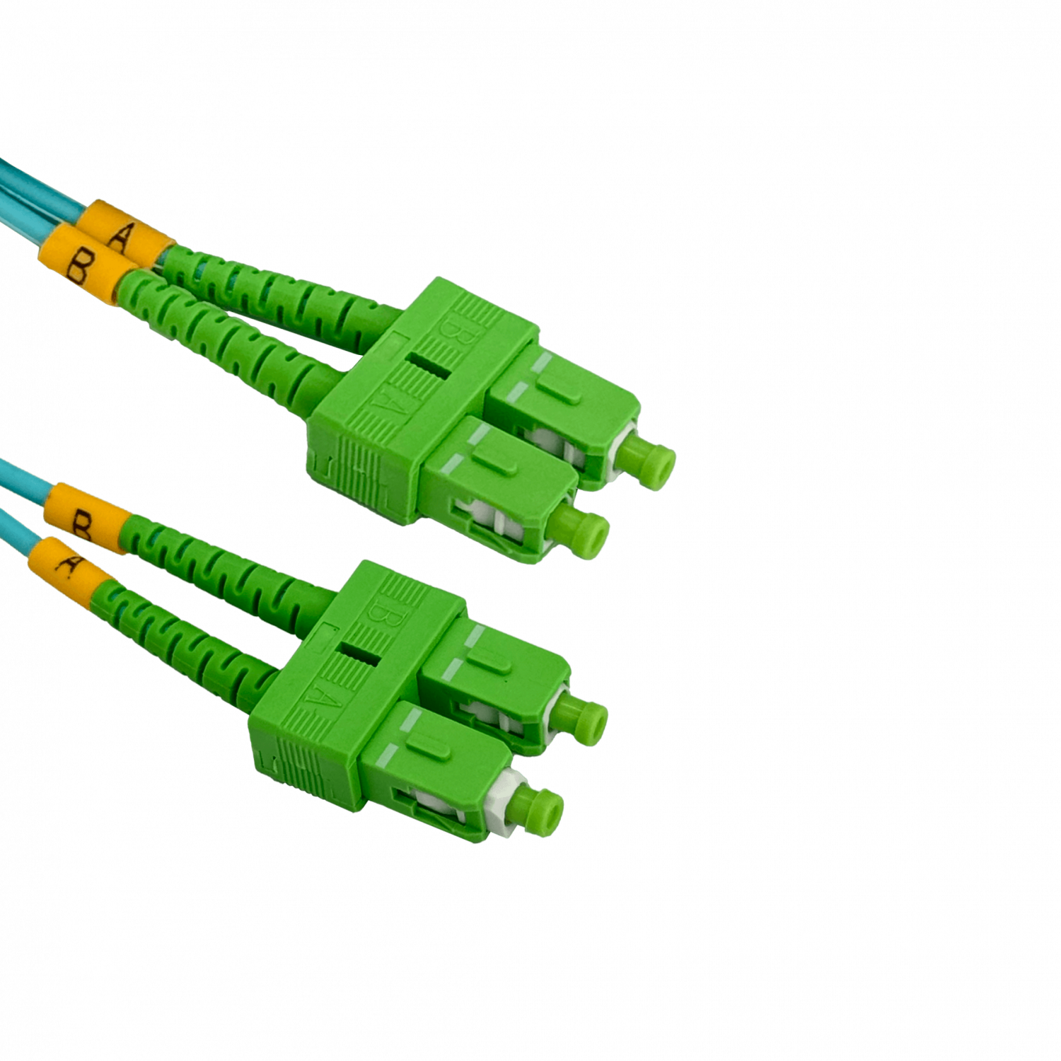 2mt SC/APC-SC/APC OM3 Multimodo MM Duplex Jumper Fibra LSZH 1