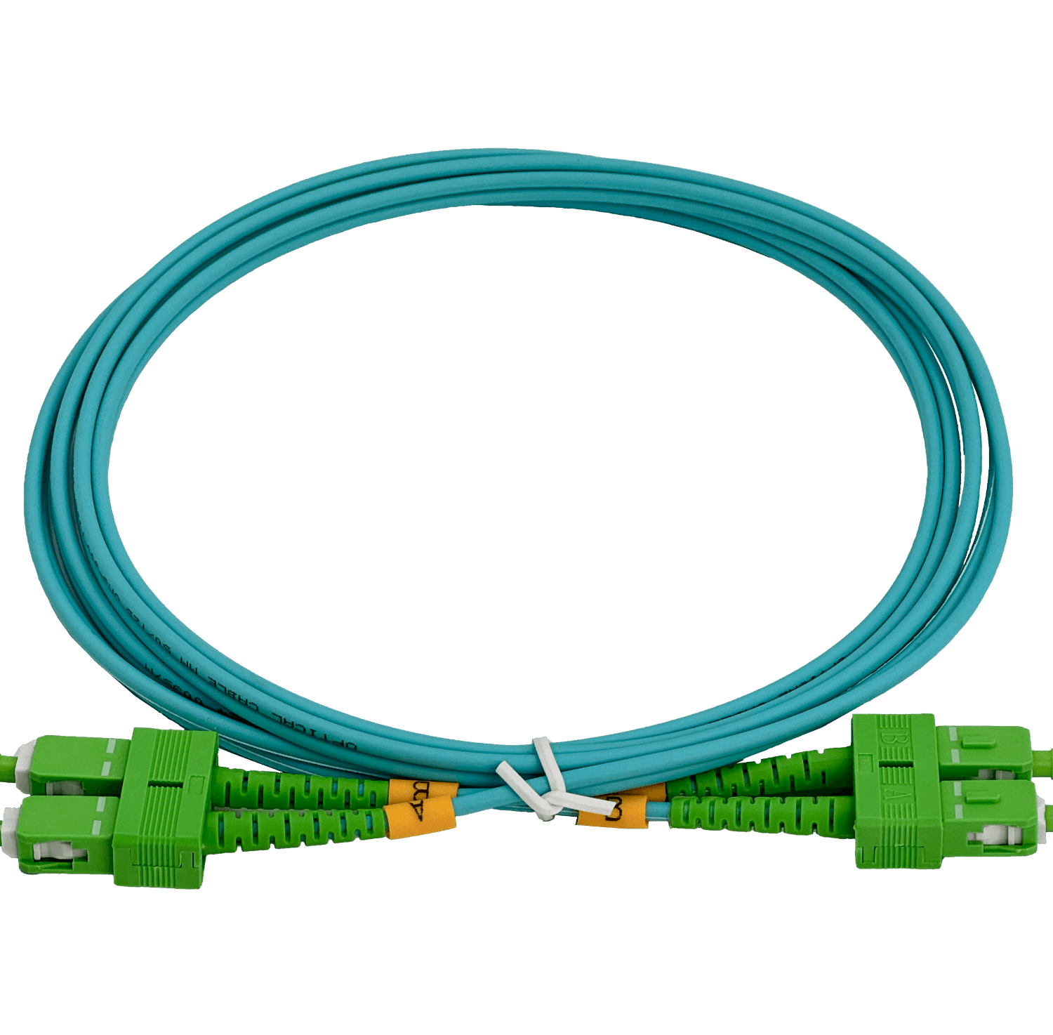 2mt SC/APC-SC/APC OM3 Multimodo MM Duplex Jumper Fibra LSZH 2