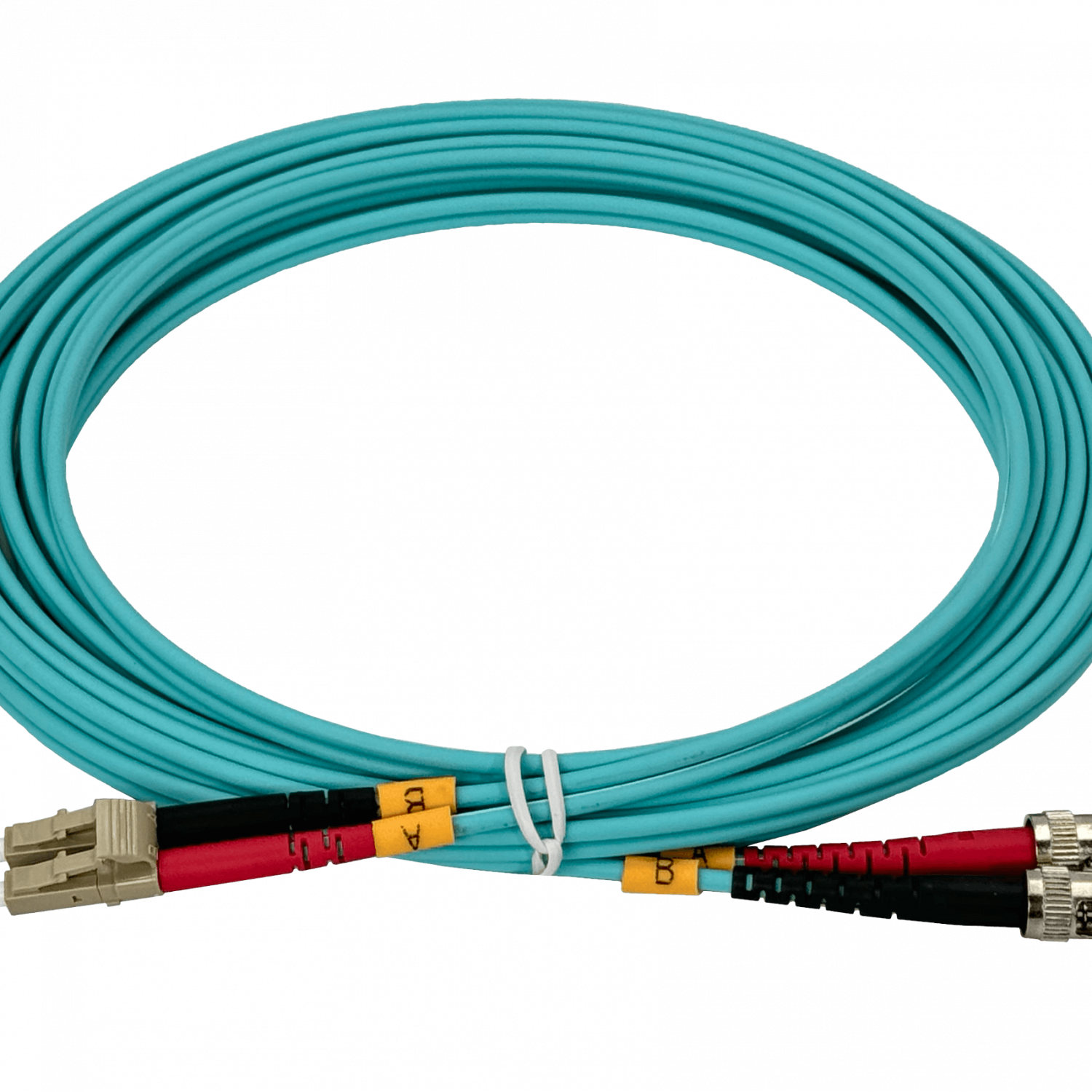 5mt LC-ST OM3 Multimodo MM Duplex Jumper Fibra 3.0mm 50/125um 3