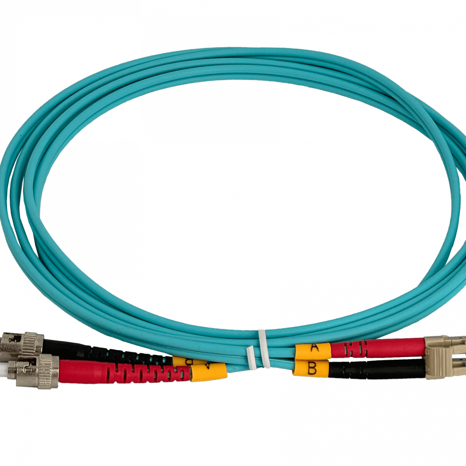 Cable Jumper de Fibra Óptica Multimodo OM3 LC-ST Duplex 2m 3.0mm LSZH - JF3LT2 3