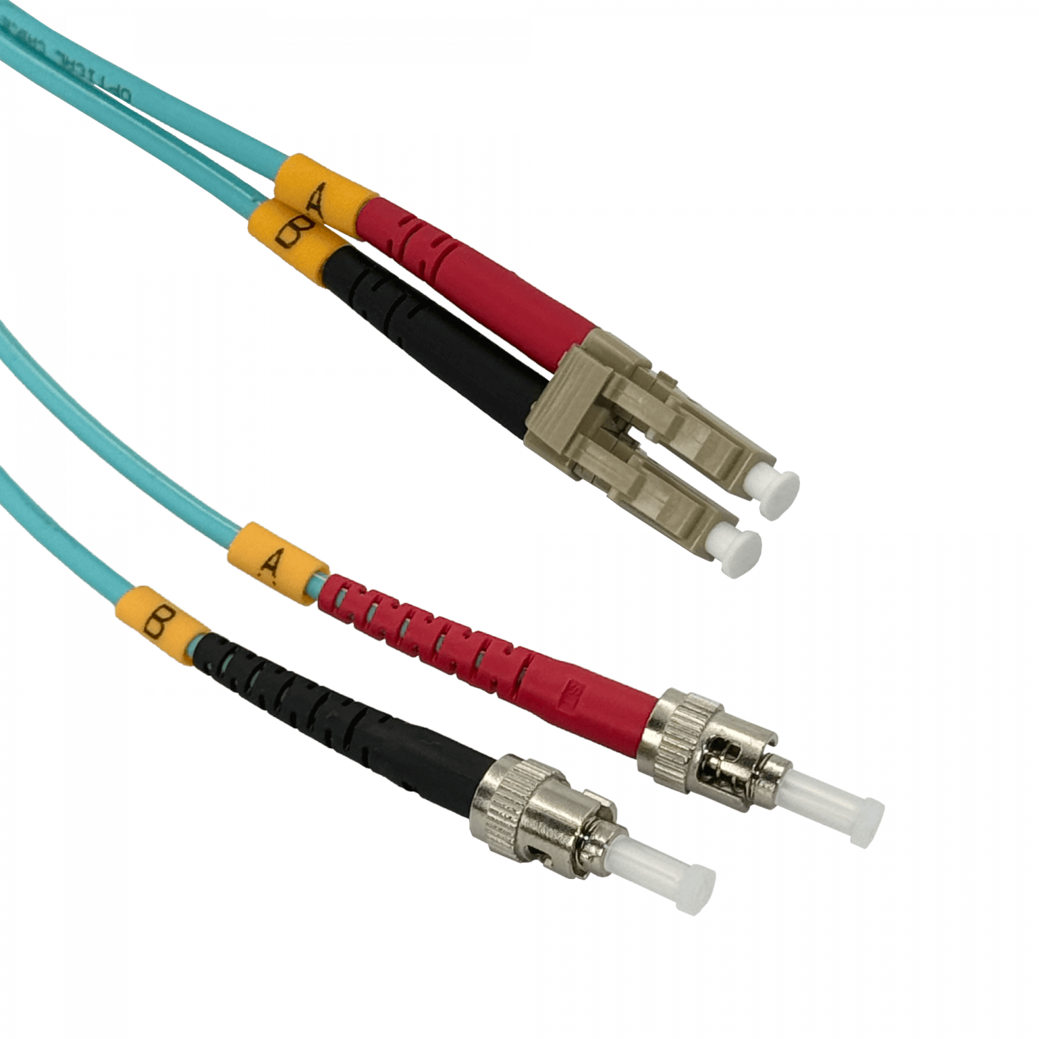 1mt LC-ST OM3 Multimodo MM Duplex Jumper Fibra 3.0mm 50/125um 3