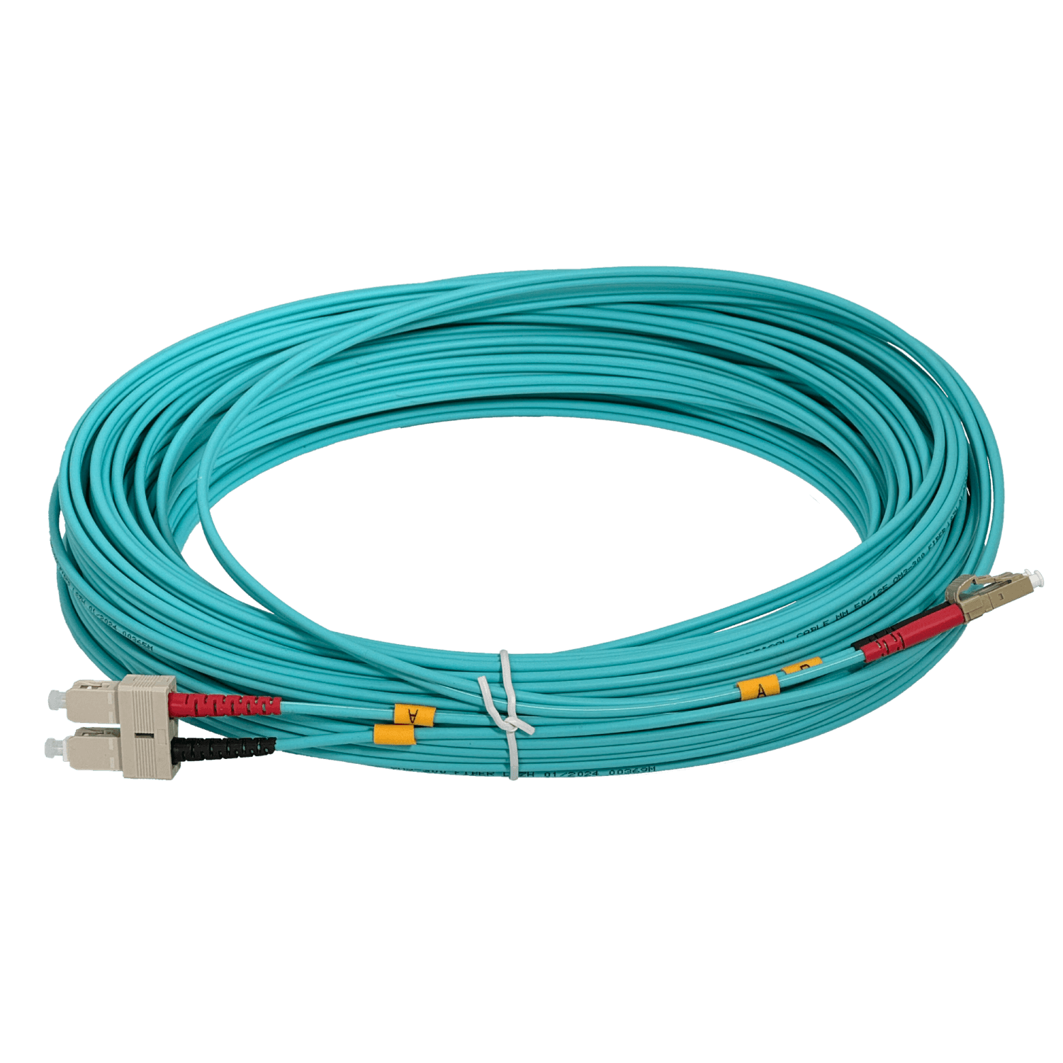 25mt LC-SC OM3 MultiModo MM Duplex Jumper Fibra 50/125um 3.0mm LSZH 3