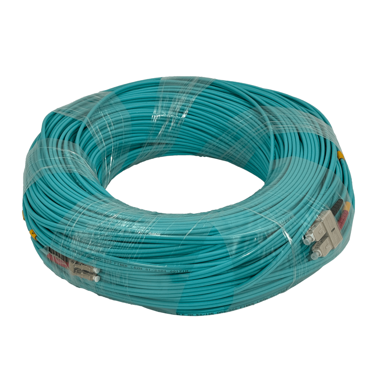 100mt LC-SC OM3 MultiModo MM Duplex Jumper Fibra 50/125um 3.0mm LSZH 3