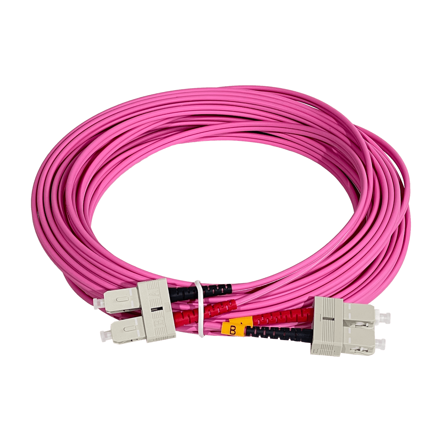 Cable Jumper de Fibra Óptica Multimodo OM4 SC-SC Duplex 10m 3.0mm LSZH - JF4CC10 1