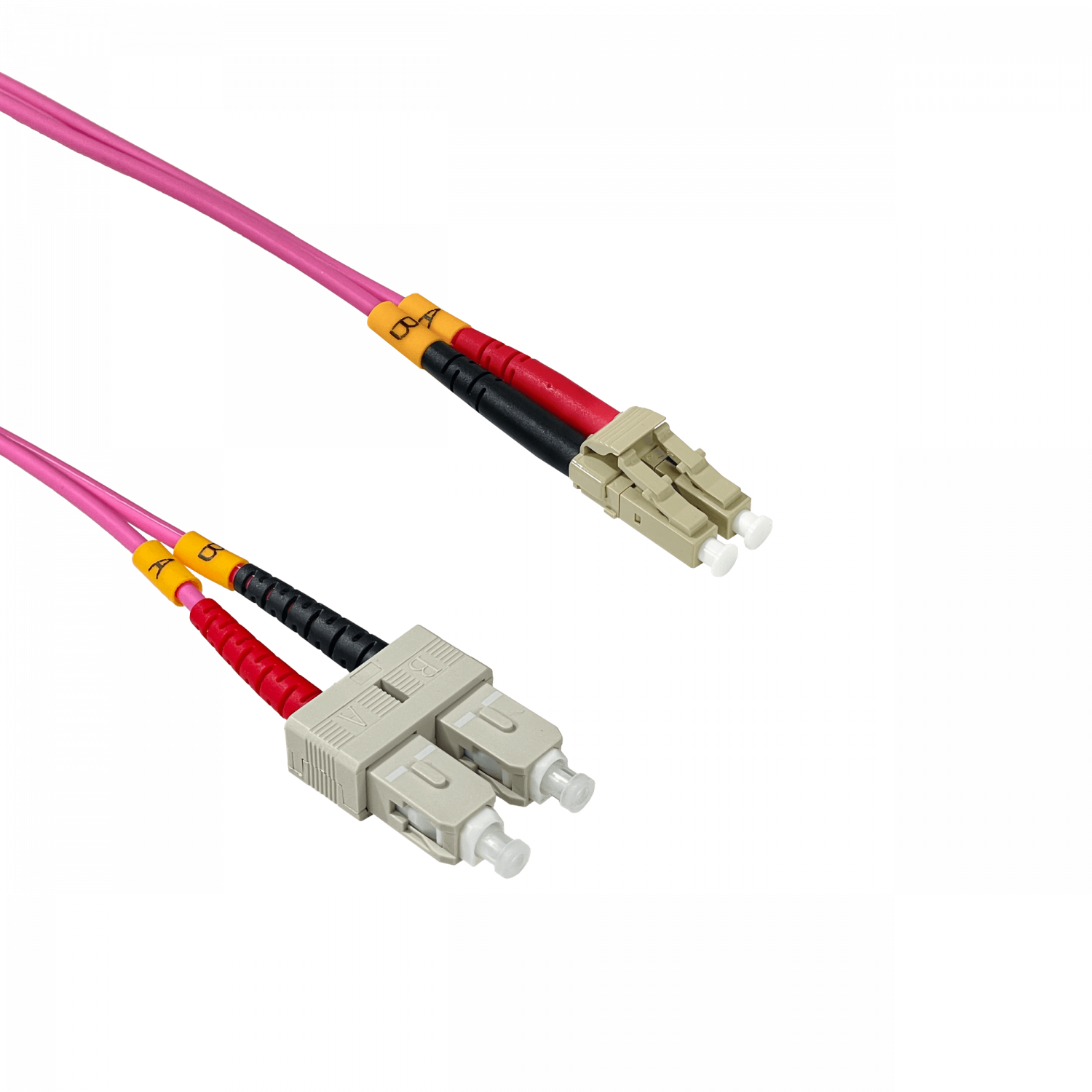 LSZH 100mt LC-SC OM4 MultiModo MM Duplex Jumper Fibra 50/125um 3mm 2
