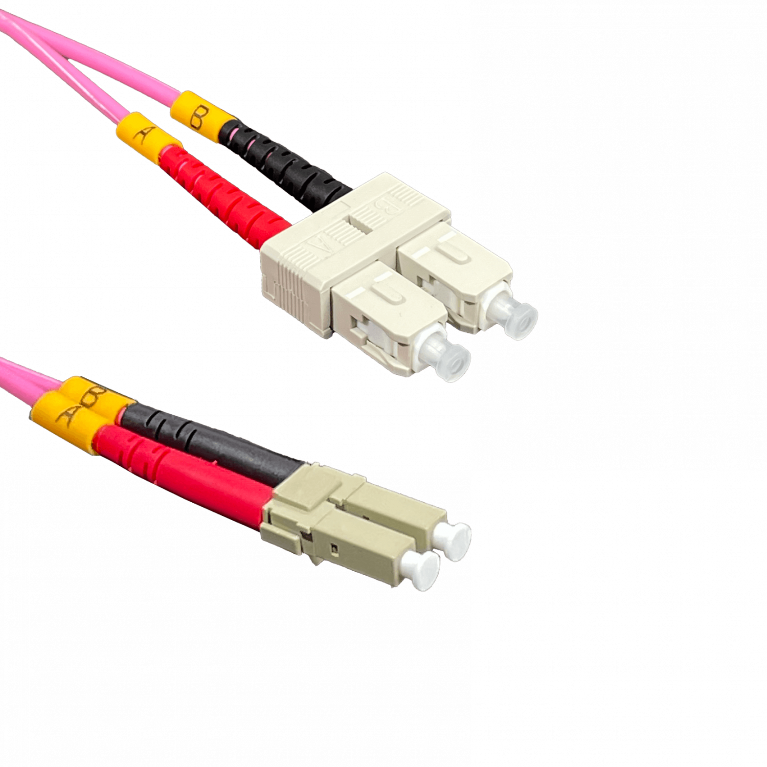 LSZH 50mt LC-SC OM4 MultiModo MM Duplex Jumper Fibra 50/125um 3mm 2