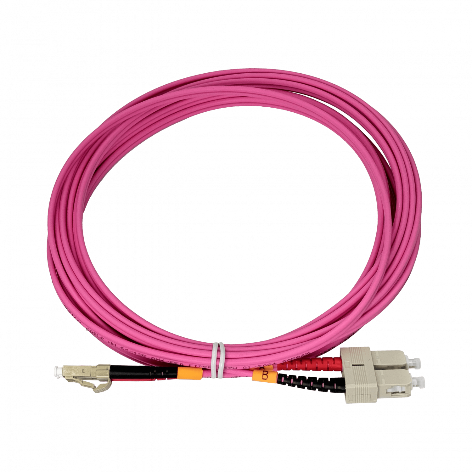 LSZH 5mt LC-SC OM4 MultiModo MM Duplex Jumper Fibra 50/125um 3mm  2