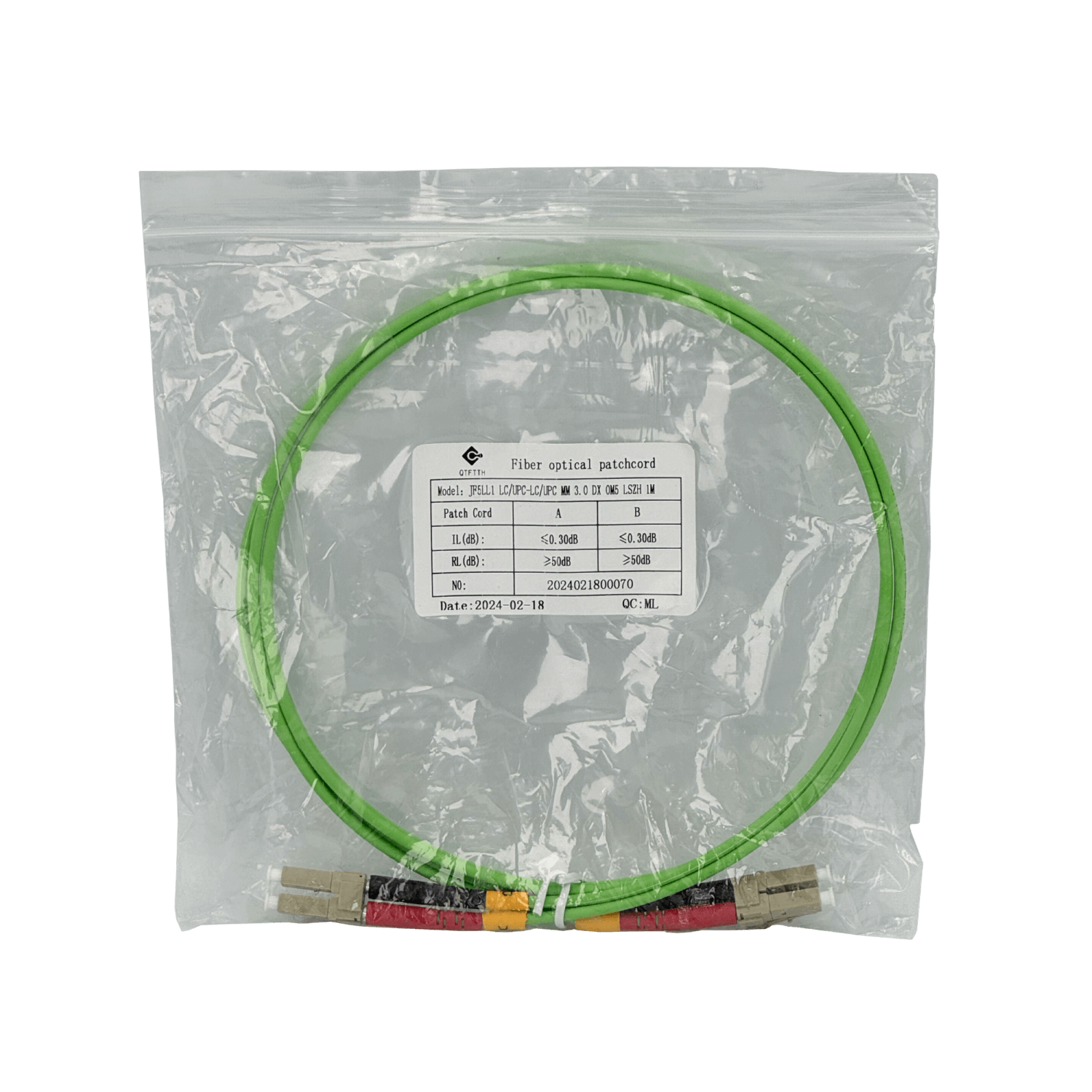 2mt LC-LC OM5 MultiModo MM Duplex Jumper Fibra 3.0mm 50/125um LSZH 2