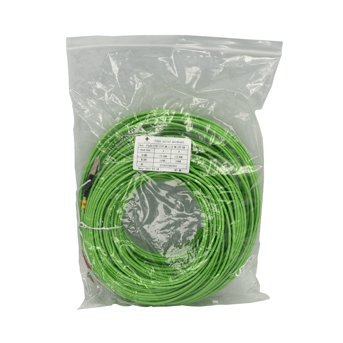 50mt LC-LC OM5 MultiModo MM Duplex Jumper Fibra 3.0mm 50/125um LSZH 3