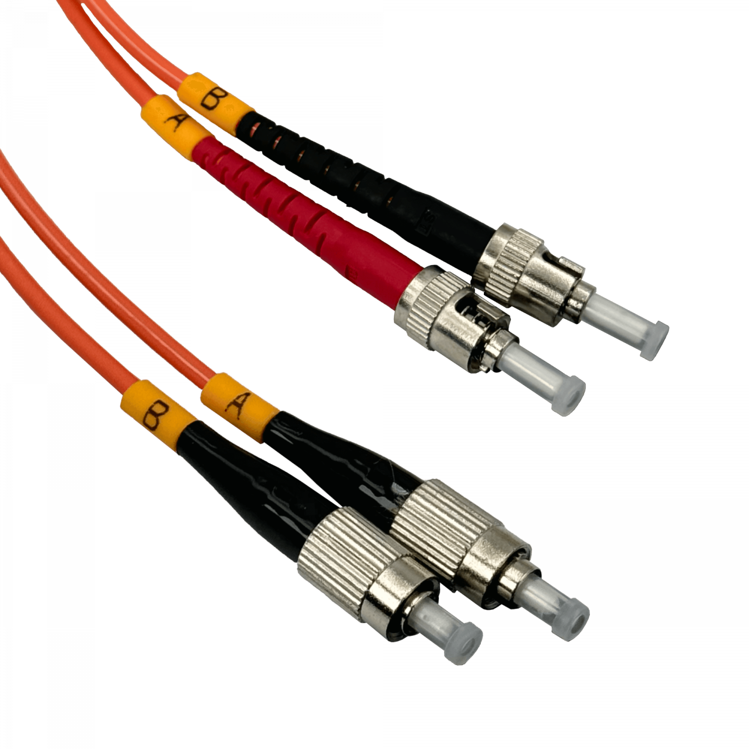 Cable Jumper de Fibra Óptica Multimodo OM1 FC-ST Duplex 1m 62.5/125µm LSZH - JFMFT1 1