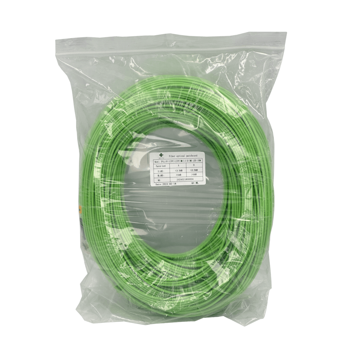 100mt LC-LC OM5 MultiModo MM Duplex Jumper Fibra 3.0mm 50/125um LSZH 3