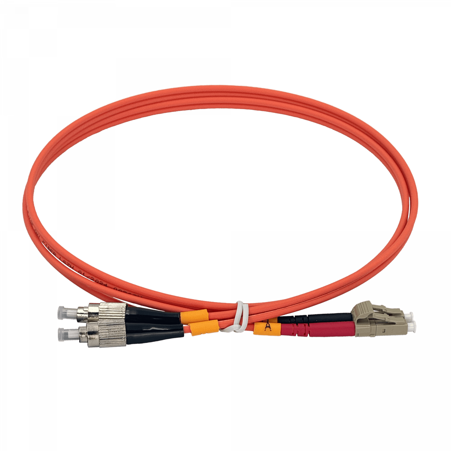 1mt LC-FC OM1 MultiModo MM Duplex Jumper Fibra 62.5/125um LSZH 3