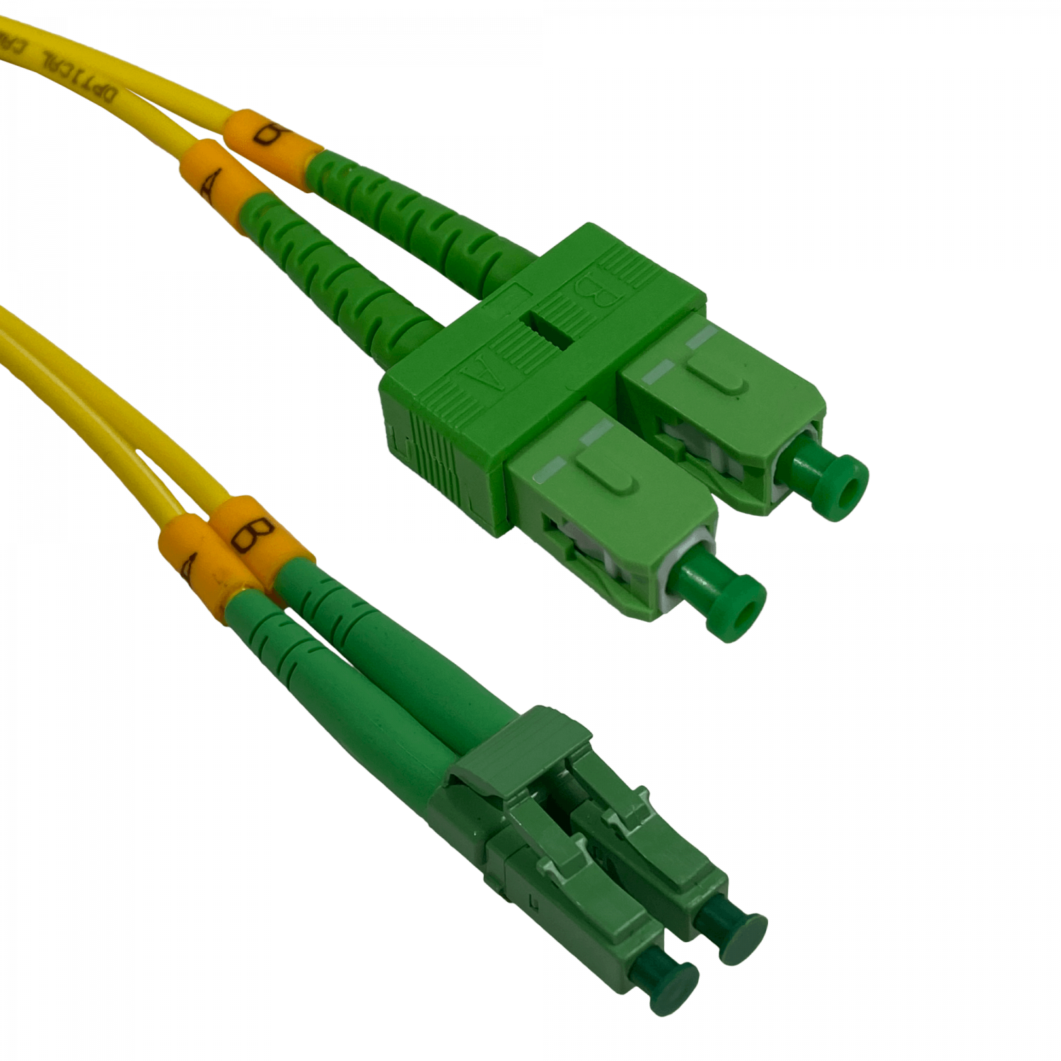 2mt SC/APC-LC/APC MonoModo SM Duplex Jumper Cable Fibra 9/125um 3mm 1