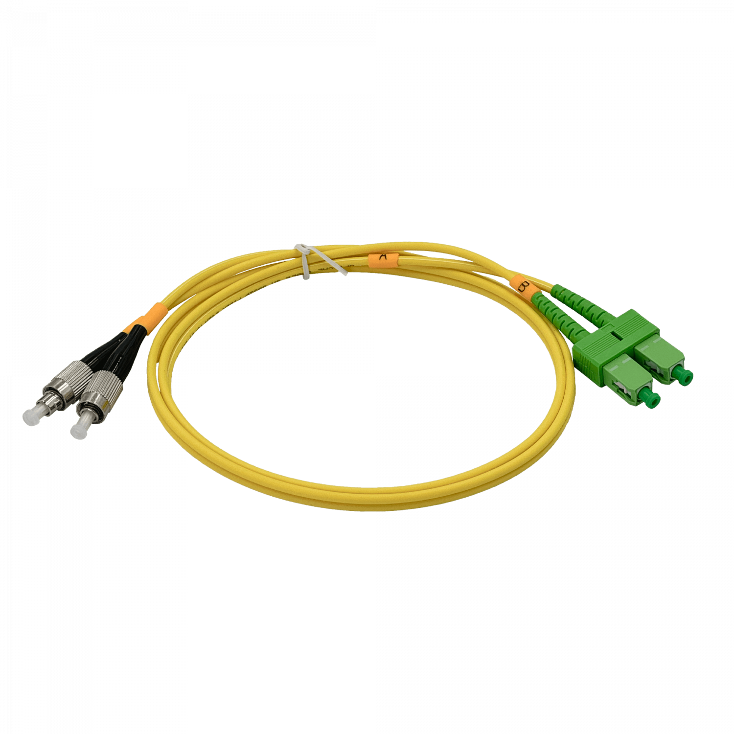 Cable fibra optica 1m SC/APC-FC/UPC Monomodo SM Duplex Jumper 9/125um 3mm JFSAF1 2