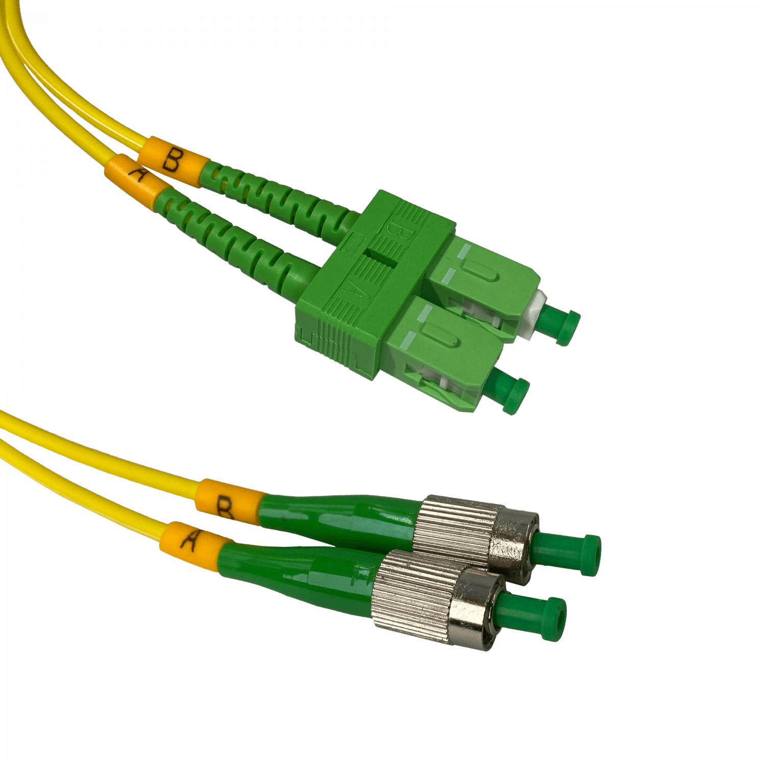 5mt SC/APC-FC/APC MonoModo SM Duplex Jumper Cable Fibra 9/125um 3mm 3