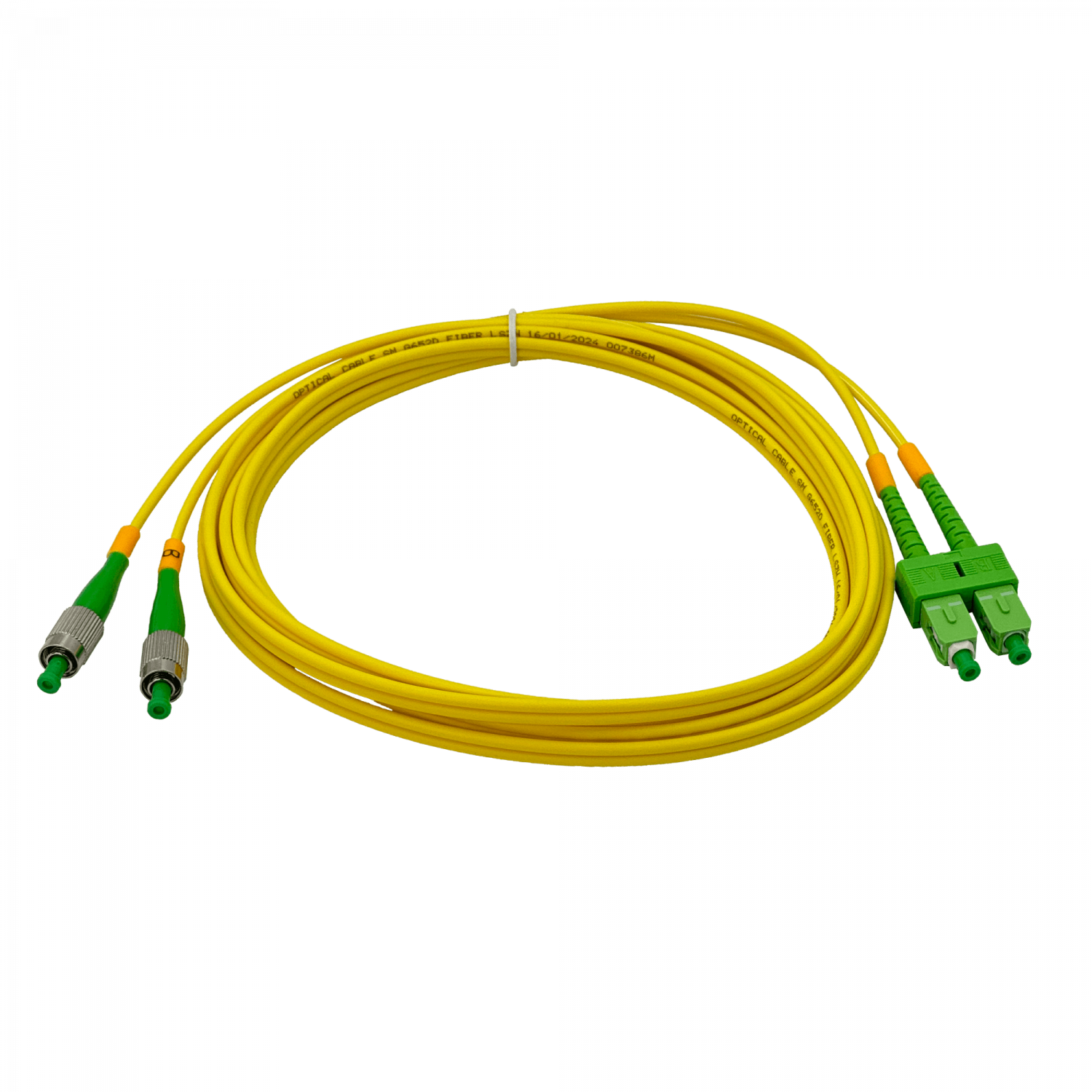 Cable fibra optica 3m SC/APC-FC/APC Monomodo SM Duplex Jumper 9/125um 3mm JFSAH3 3