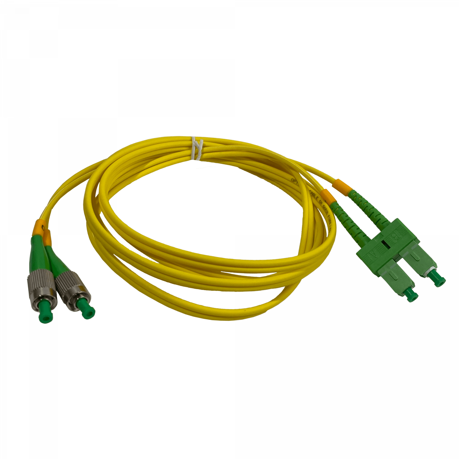 Cable fibra optica 2m SC/APC-FC/APC Monomodo SM Duplex Jumper 9/125um 3mm JFSAH2   2