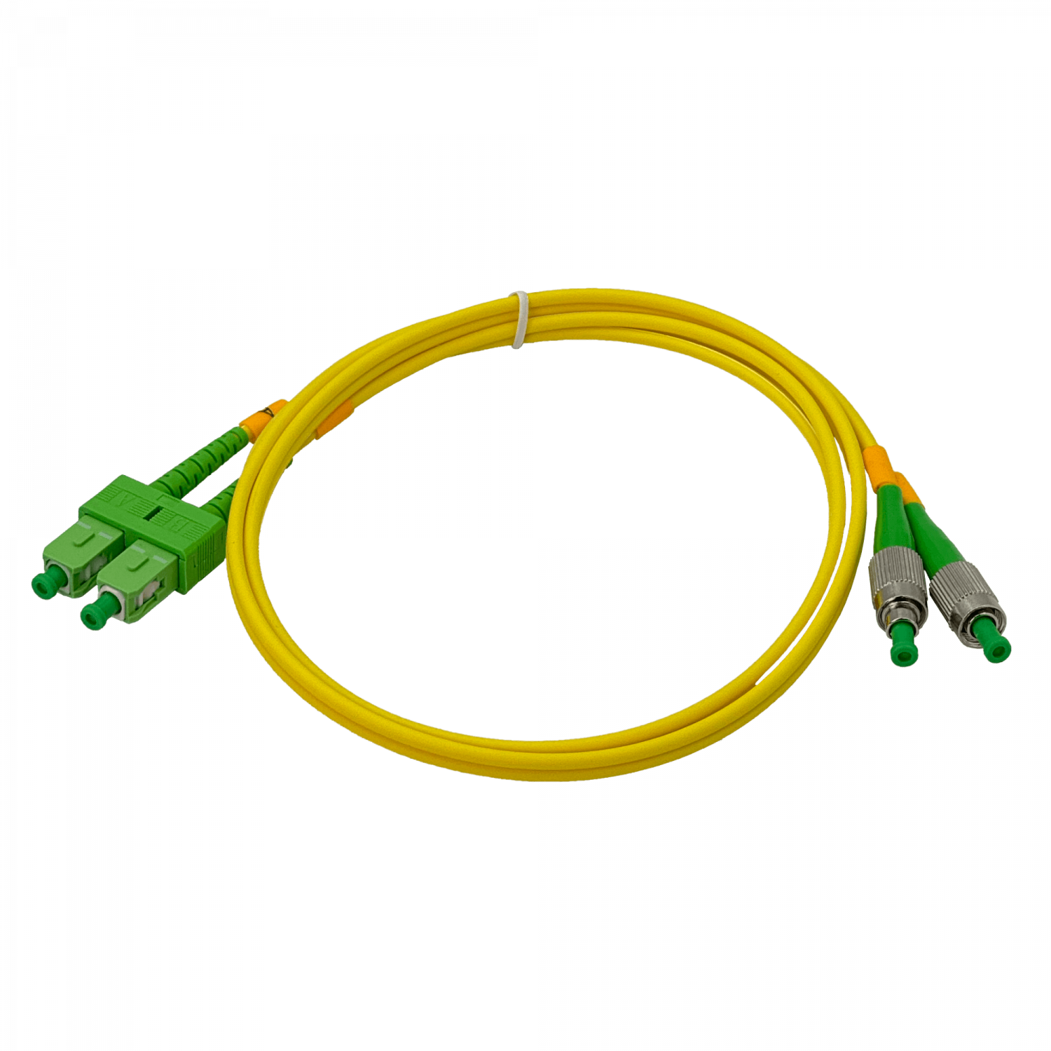 Cable fibra optica 1m SC/APC-FC/APC Monomodo SM Duplex Jumper 9/125um 3mm JFSAH1 2