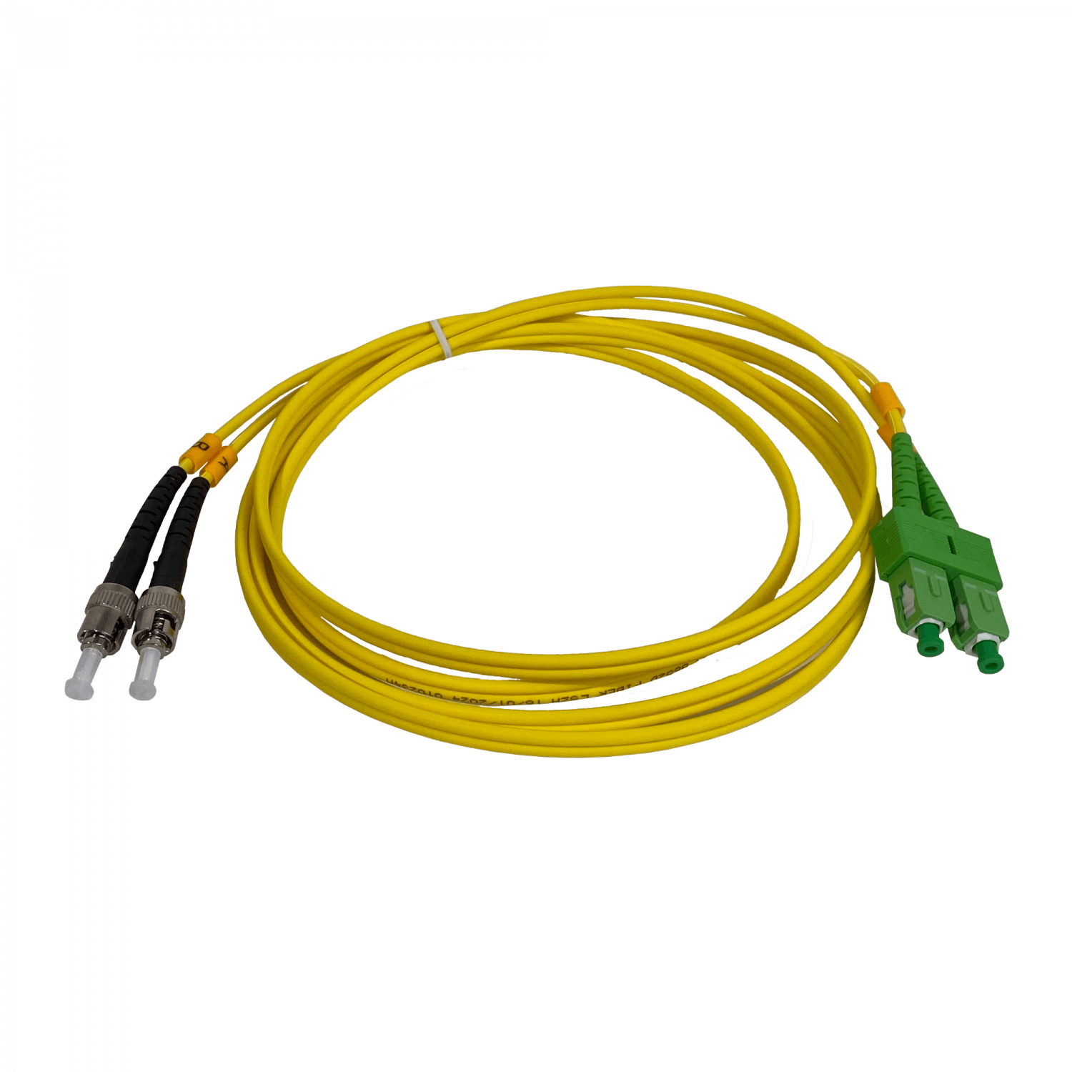 2mt SC/APC-ST/UPC MonoModo SM Duplex Jumper Cable Fibra 9/125um 3mm 3