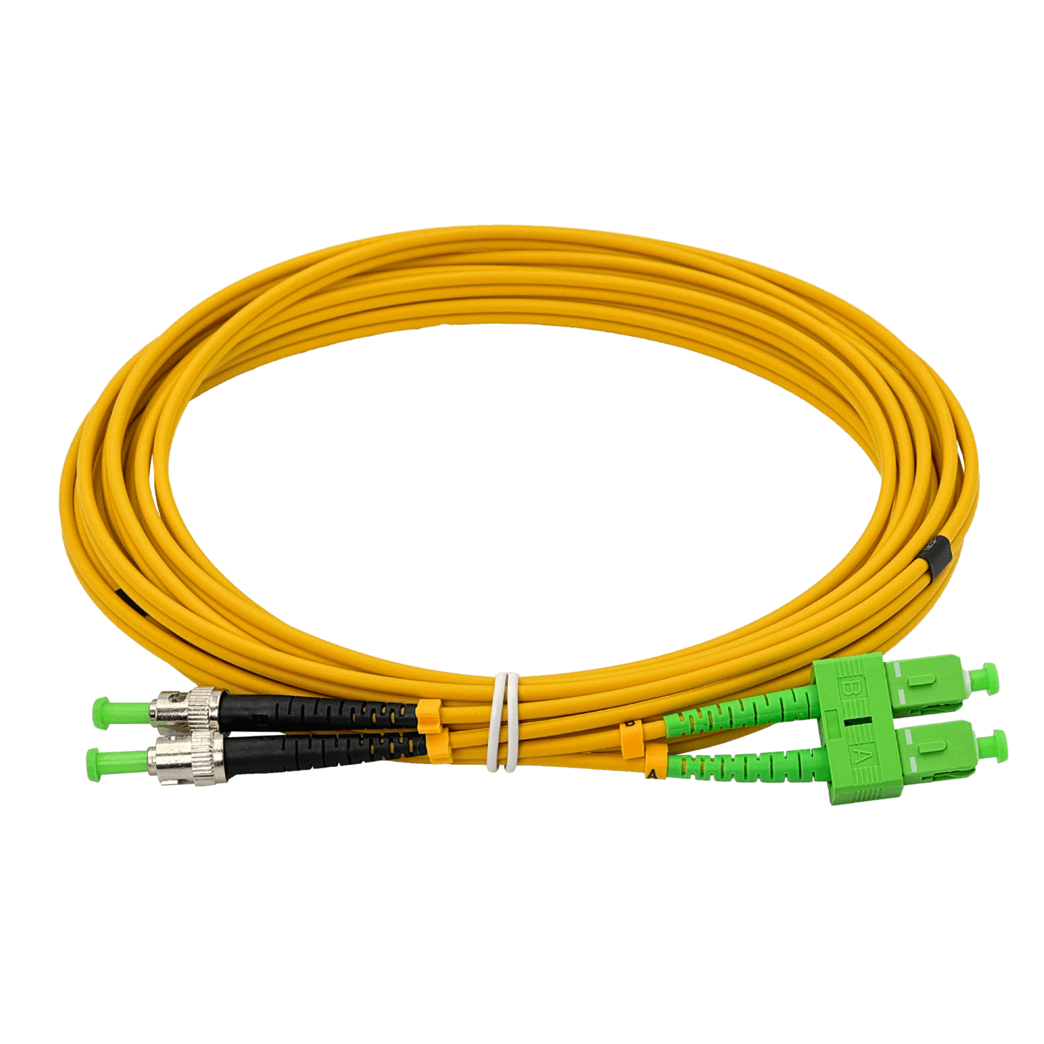 5mt SC/APC-ST/APC MonoModo SM Duplex Jumper Cable Fibra 9/125um 3mm 1