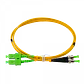 1mt SC/APC-ST/APC MonoModo SM Duplex Jumper Cable Fibra 9/125um 3mm - Miniatura 2