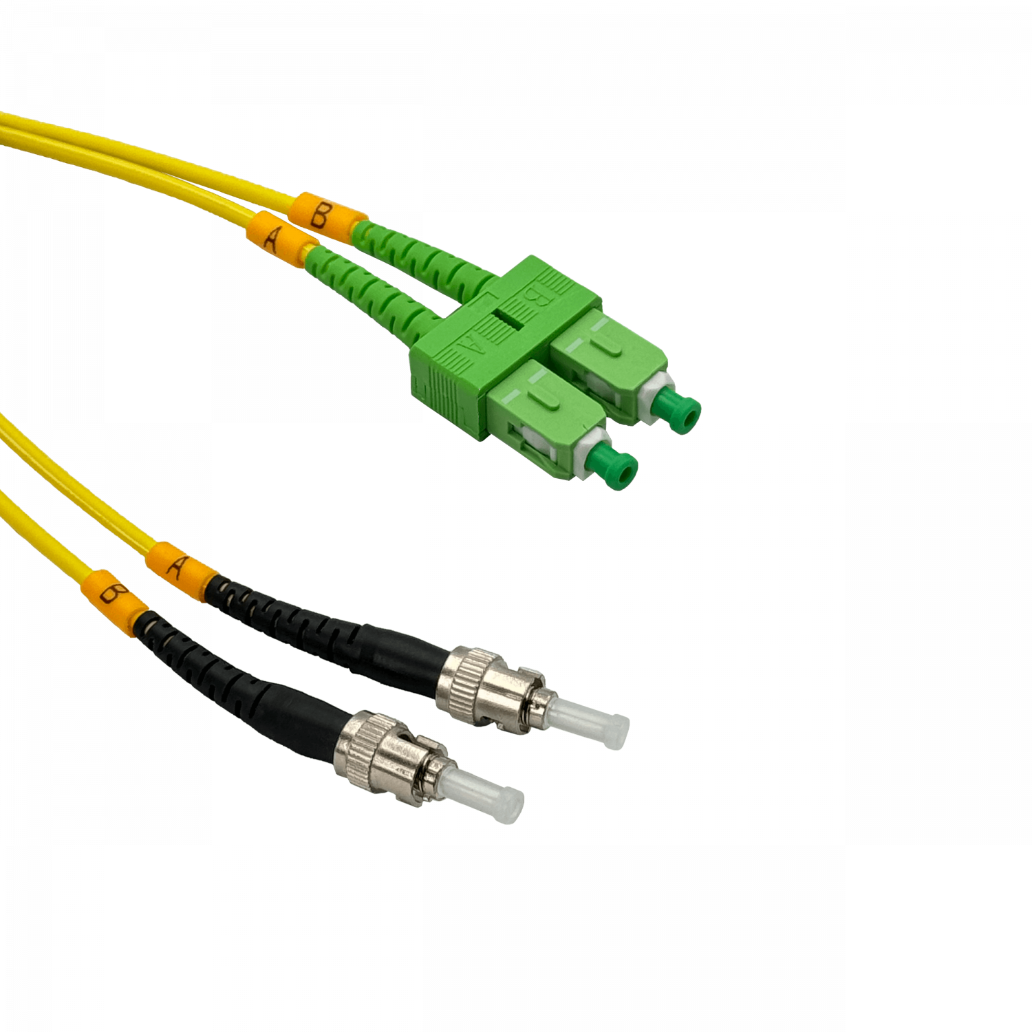 3mt SC/APC-ST/UPC MonoModo SM Duplex Jumper Cable Fibra 9/125um 3mm 2