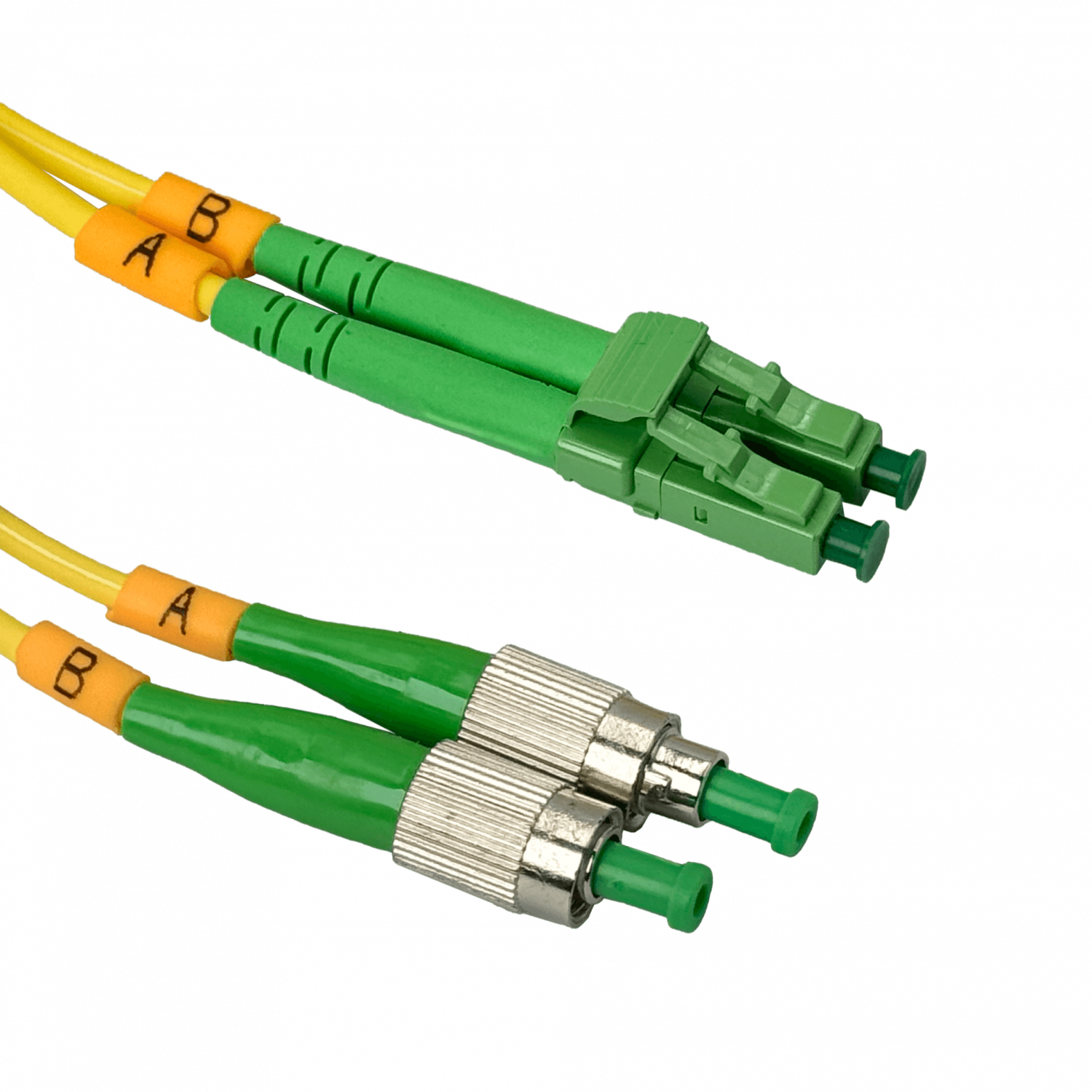 1mt LC/APC-FC/APC MonoModo SM Duplex Jumper Cable Fibra 9/125um 2