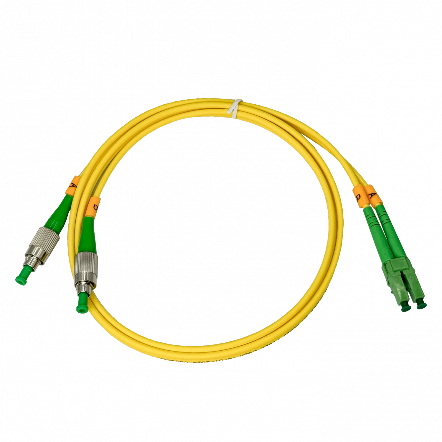 1mt LC/APC-FC/APC MonoModo SM Duplex Jumper Cable Fibra 9/125um 3