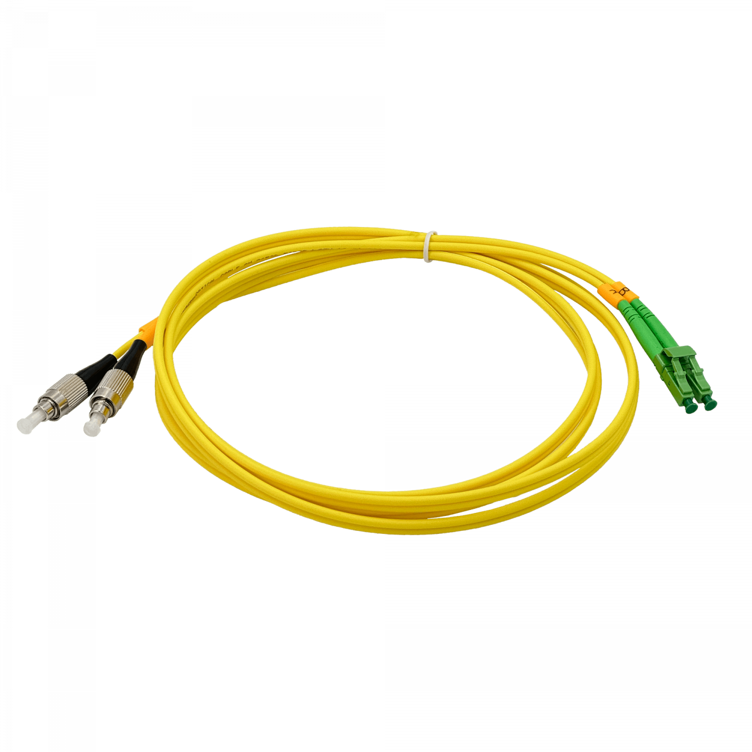 2mt LC/APC-FC/UPC MonoModo SM Duplex Jumper Cable Fibra 9/125um 3mm 2