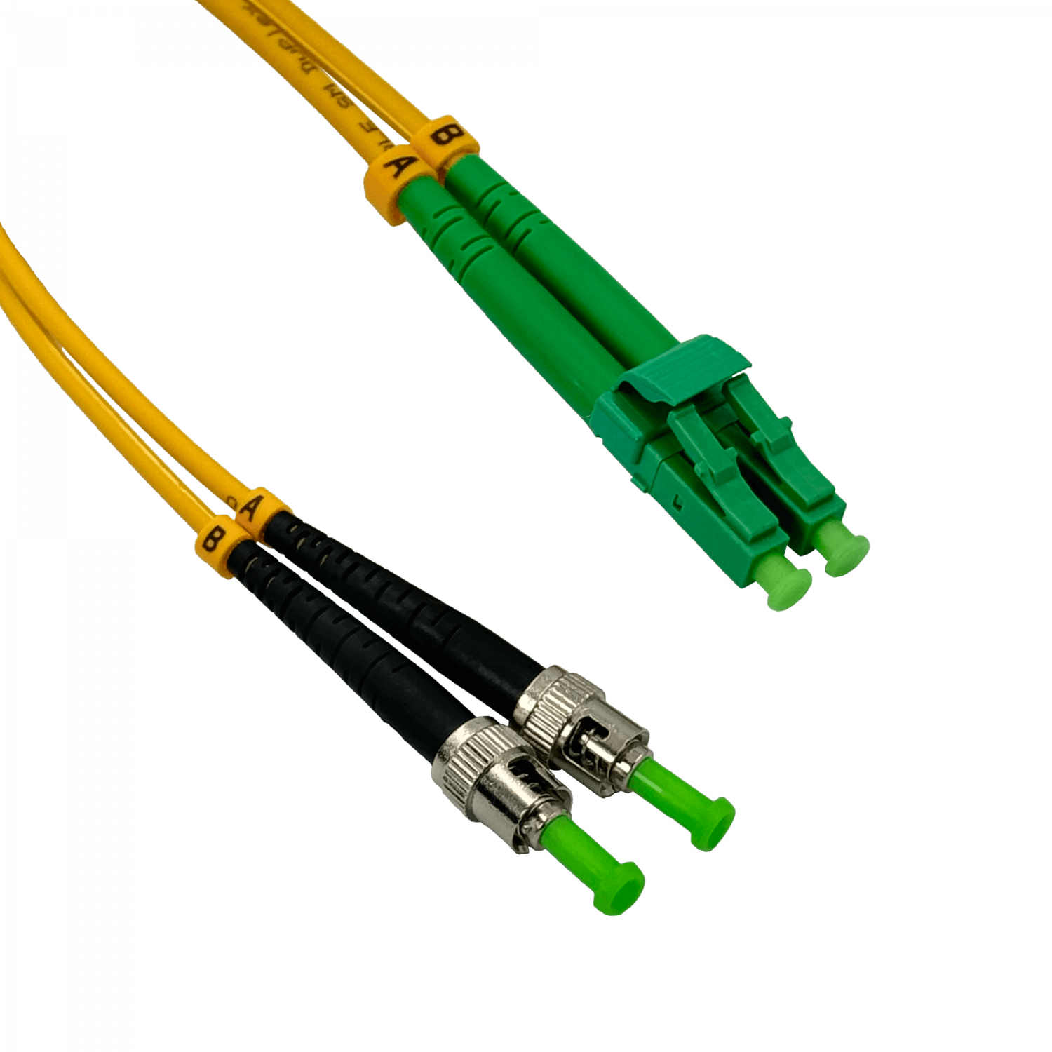 2mt LC/APC-ST/APC MonoModo SM Duplex Jumper Cable Fibra 9/125um 3mm 1