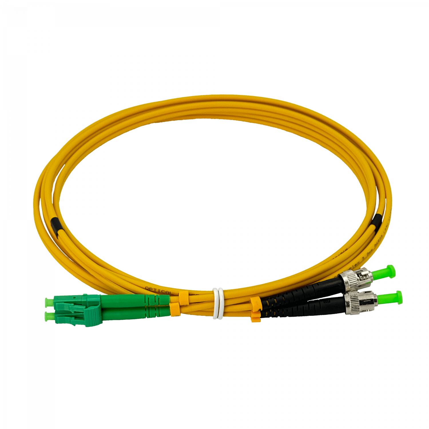 2mt LC/APC-ST/APC MonoModo SM Duplex Jumper Cable Fibra 9/125um 3mm 3