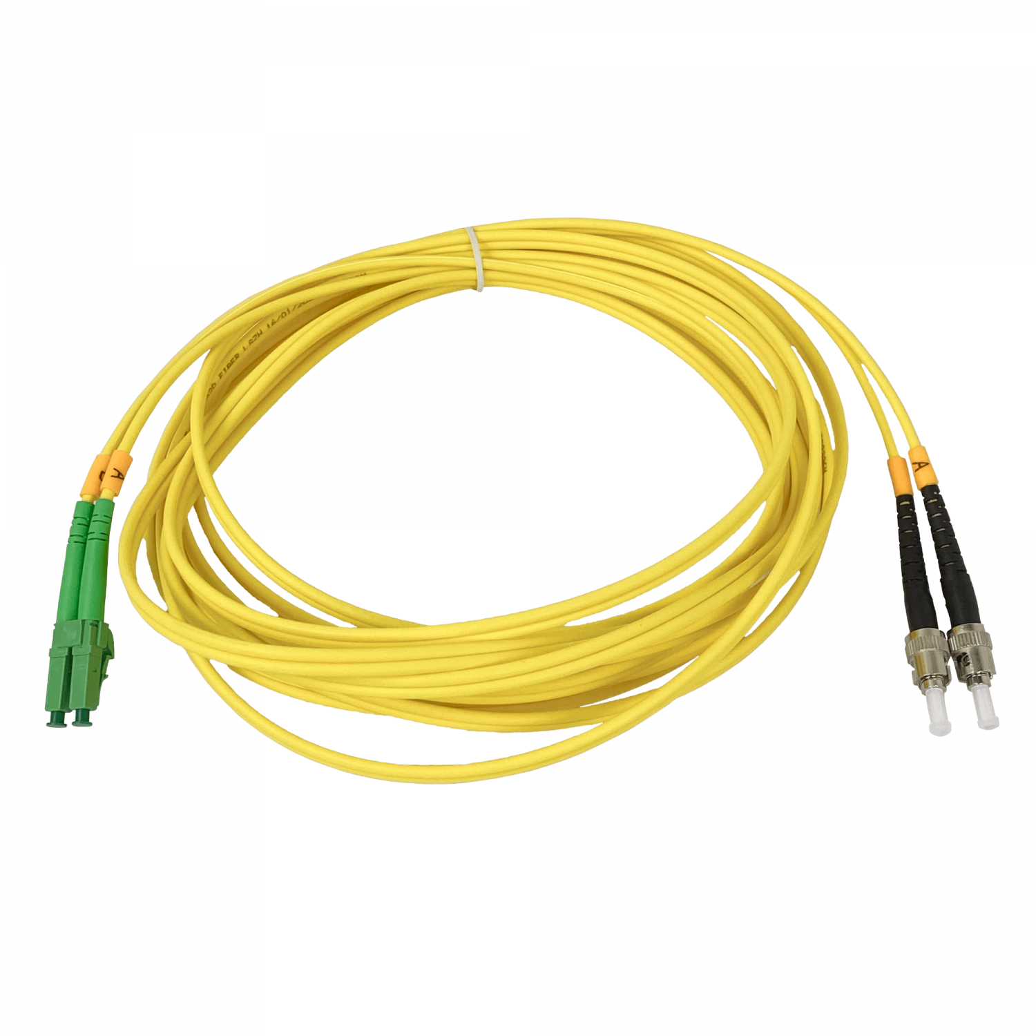 5mt SM LC/APC-ST/UPC MonoModo SM Duplex Jumper Cable Fibra 3.0mm 9/125 1