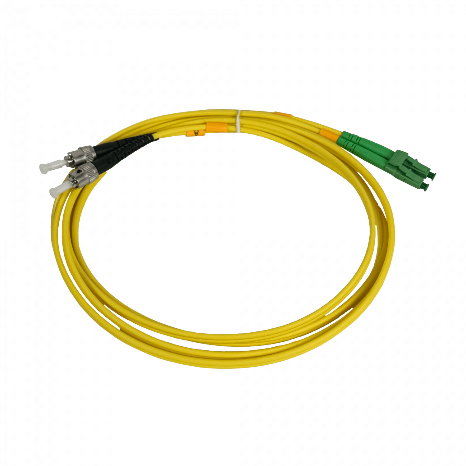 2mt SM LC/APC-ST/UPC MonoModo SM Duplex Jumper Cable Fibra 3.0mm 9/125 2