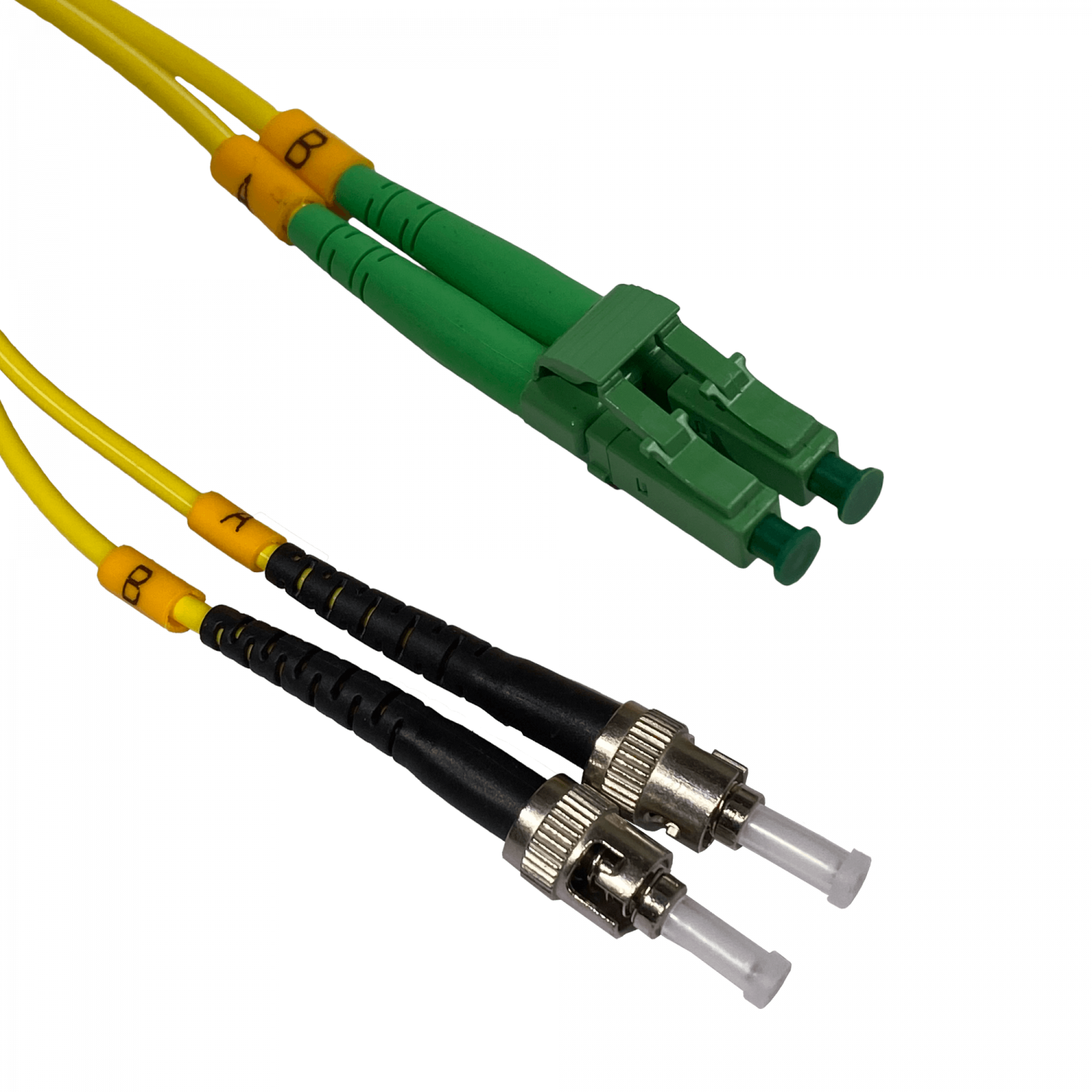 1mt SM LC/APC-ST/UPC MonoModo SM Duplex Jumper Cable Fibra 3.0mm 9/125 2