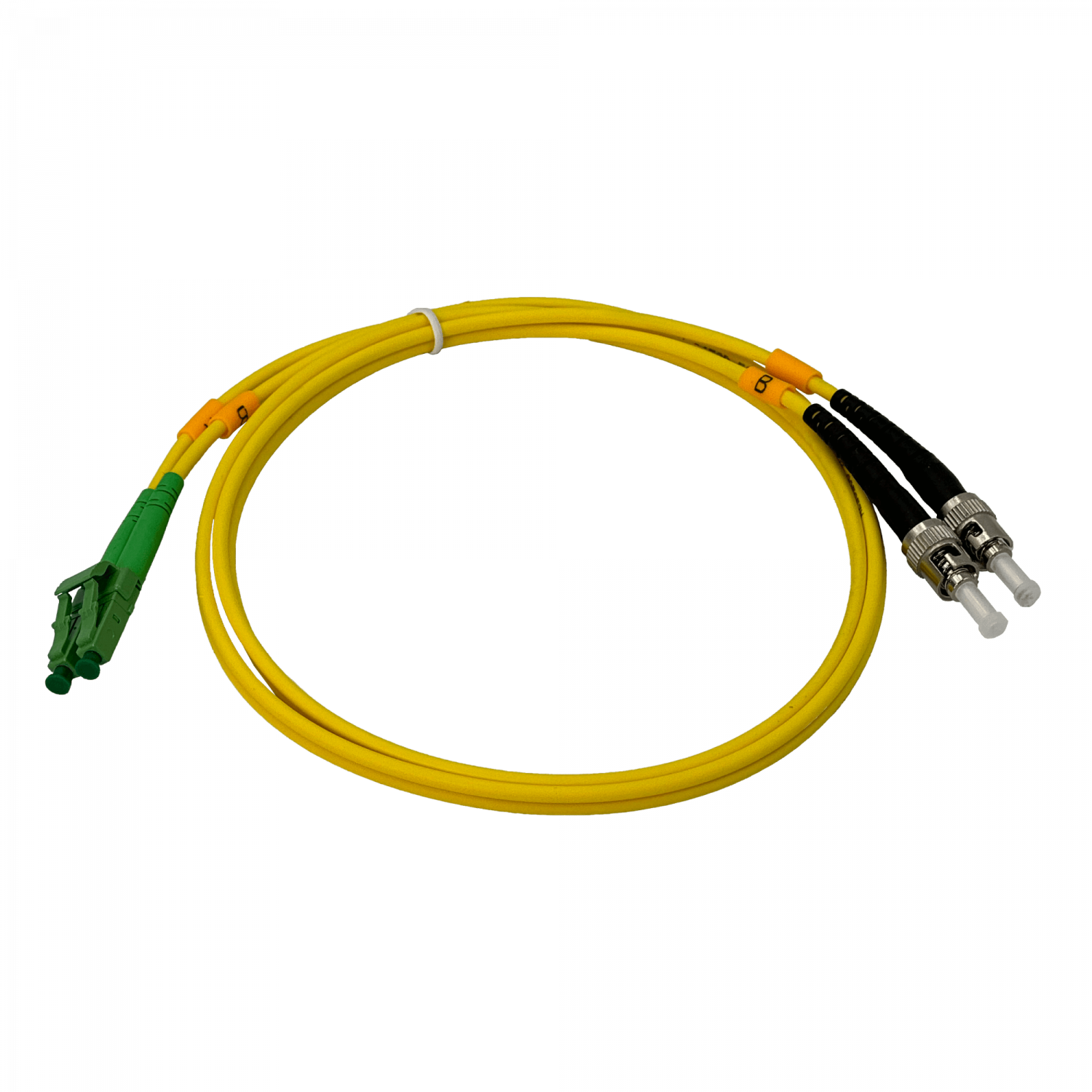 1mt SM LC/APC-ST/UPC MonoModo SM Duplex Jumper Cable Fibra 3.0mm 9/125 3