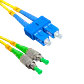 1mt SC/UPC-FC/APC MonoModo SM Duplex Jumper Cable Fibra 9/125um 3mm - Miniatura 1