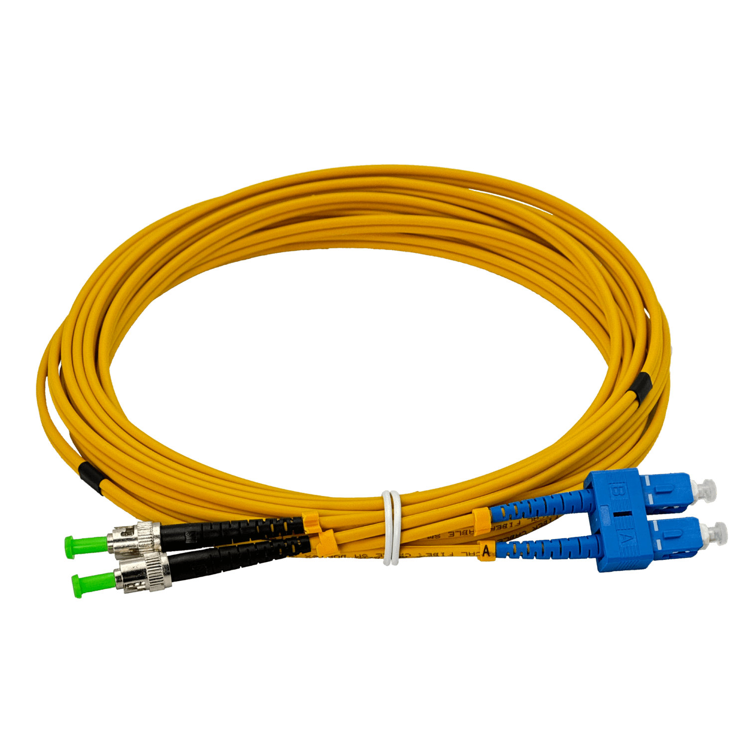 5mt SC/UPC-ST/APC MonoModo SM Duplex Jumper Cable Fibra 3.0mm 9/125um 3