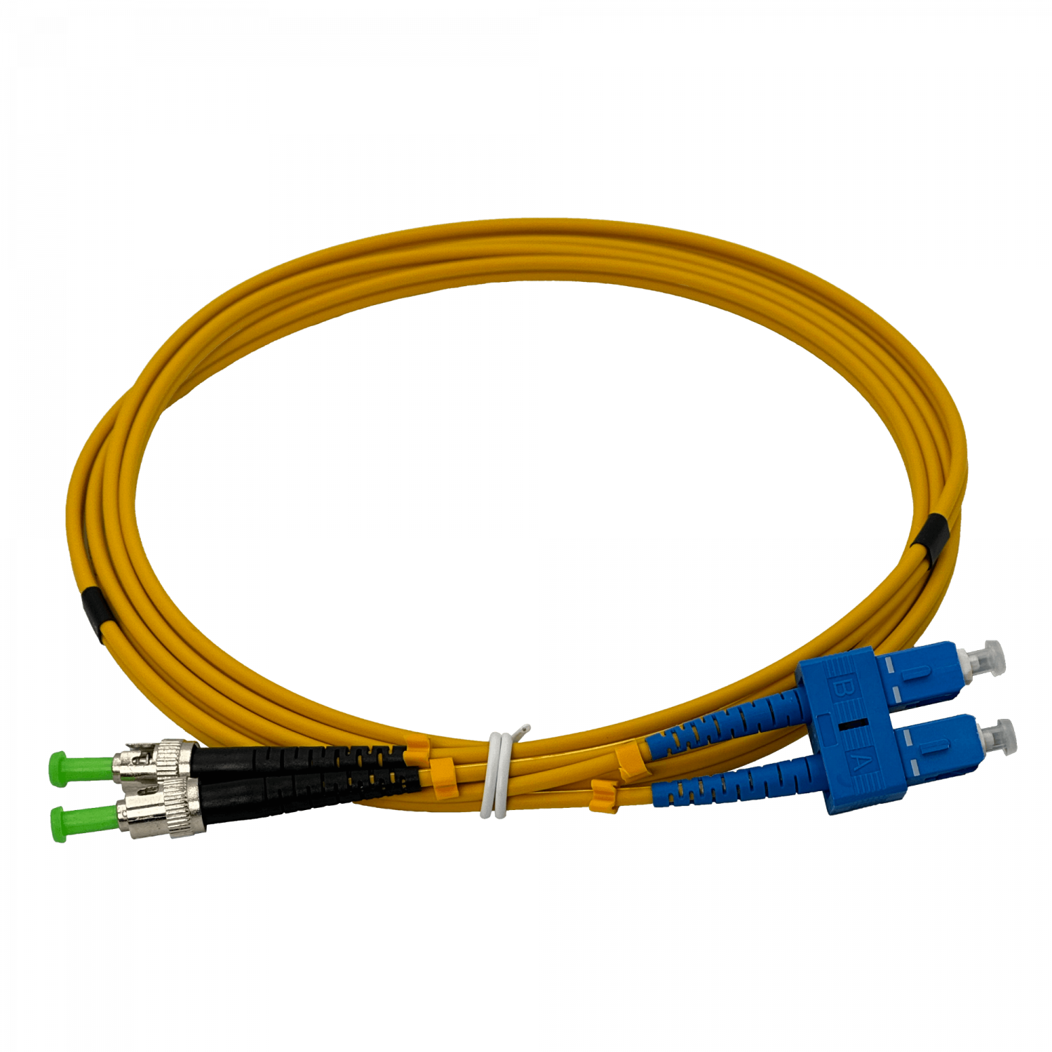 2mt SC/UPC-ST/APC MonoModo SM Duplex Jumper Cable Fibra 3.0mm 9/125um 3