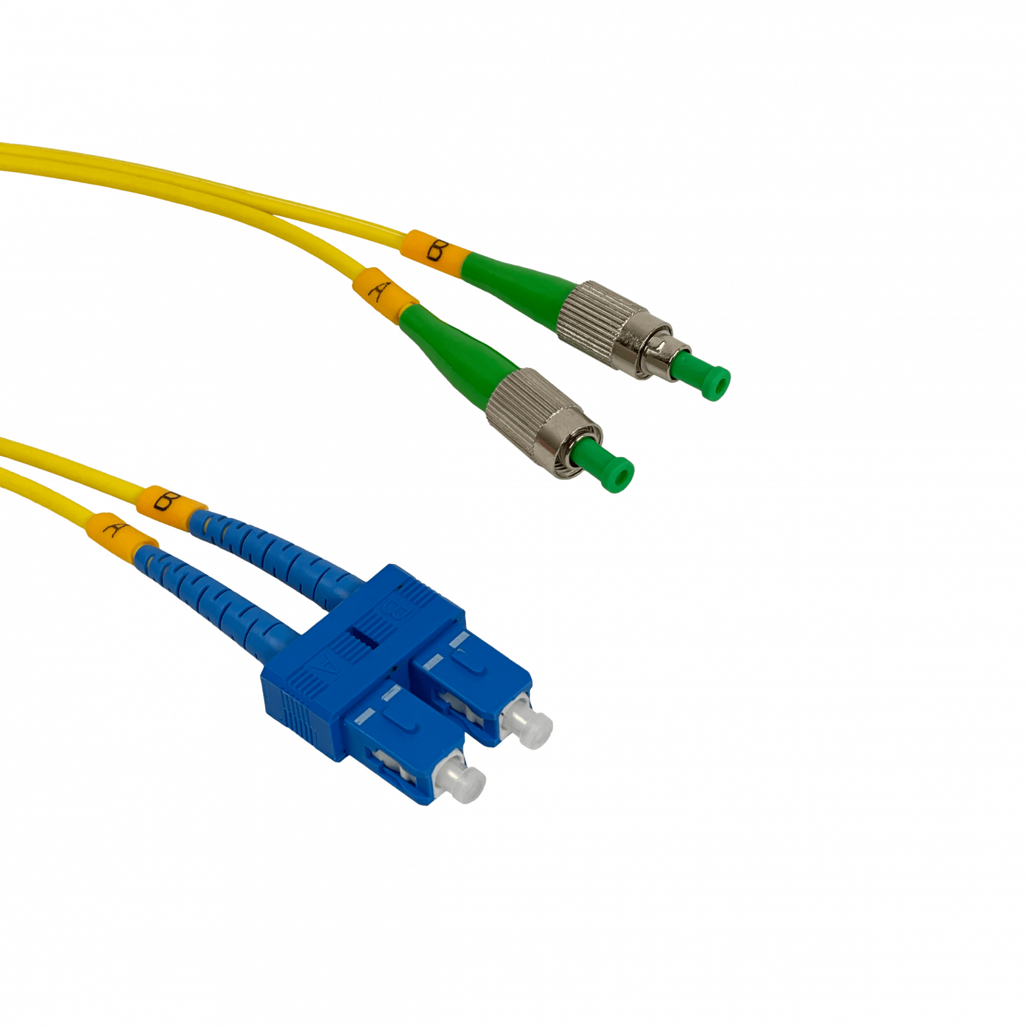 5mt SC/UPC-FC/APC MonoModo SM Duplex Jumper Cable Fibra 9/125um 3mm 2