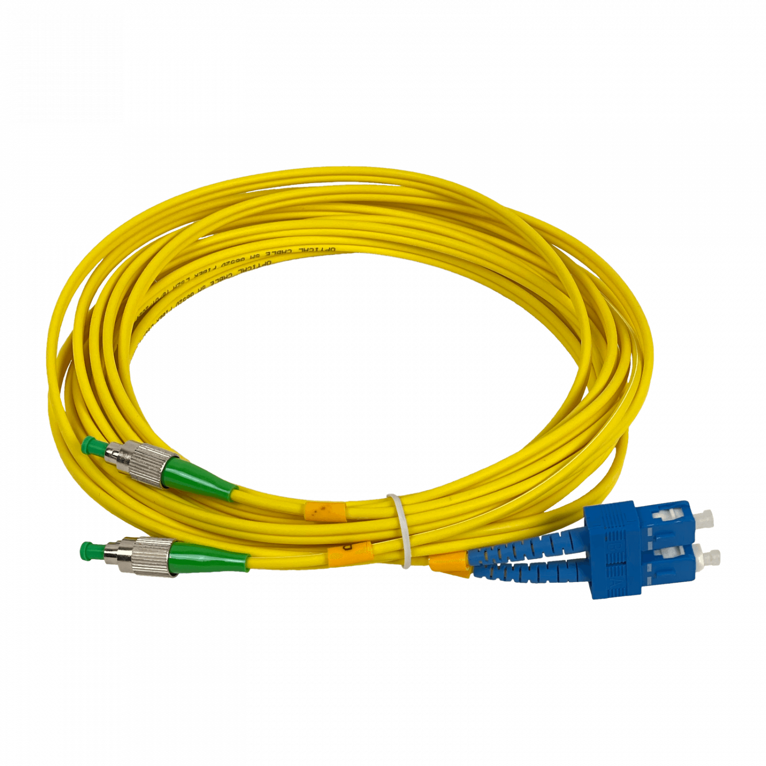 5mt SC/UPC-FC/APC MonoModo SM Duplex Jumper Cable Fibra 9/125um 3mm 3