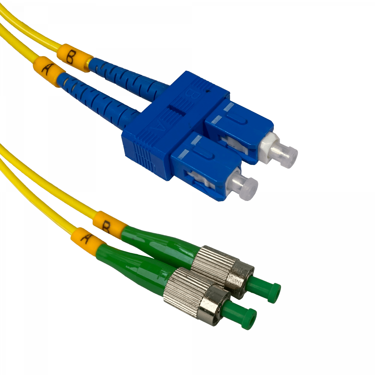 2mt SC/UPC-FC/APC MonoModo SM Duplex Jumper Cable Fibra 9/125um 3mm 1