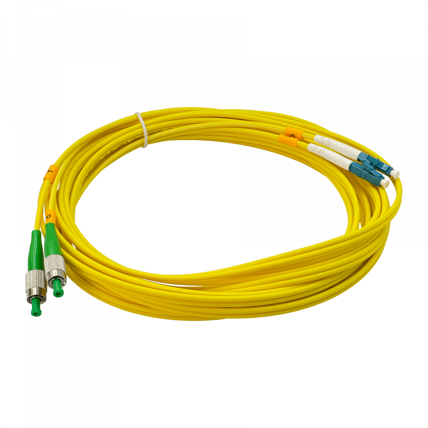 5mt FC/APC-LC/UPC MonoModo SM Duplex Jumper Cable Fibra 9/125um 3mm 2