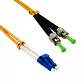 5mt LC/UPC-ST/APC MonoModo SM Duplex Jumper Cable Fibra 9/125um 3mm - Miniatura 2